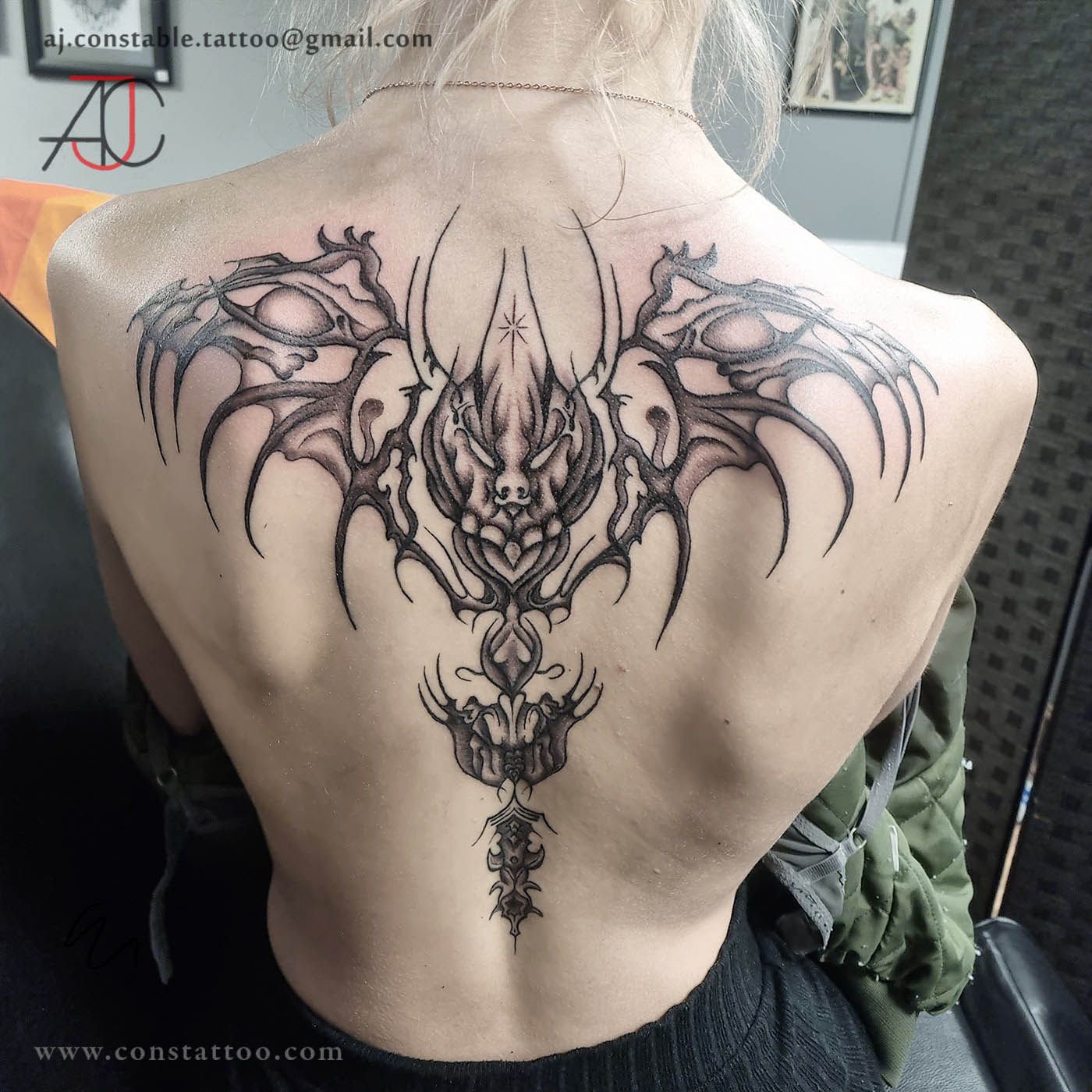 Large Cybersigilism Design - AJ Constable Tattoo