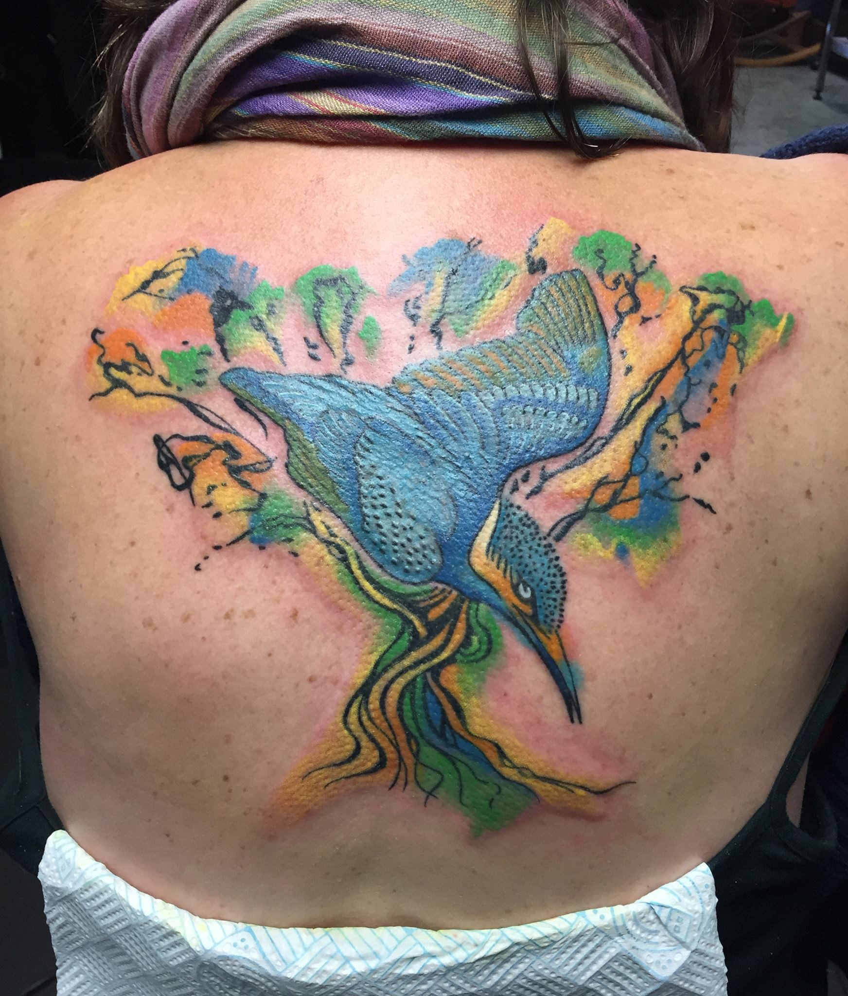Colour kingfishertattoo