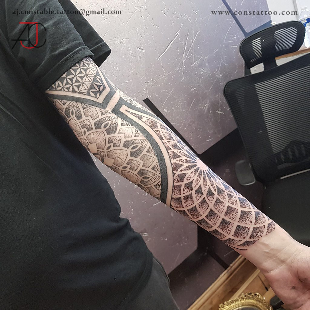 Geometric Sleeve - AJ Constable Tattoo