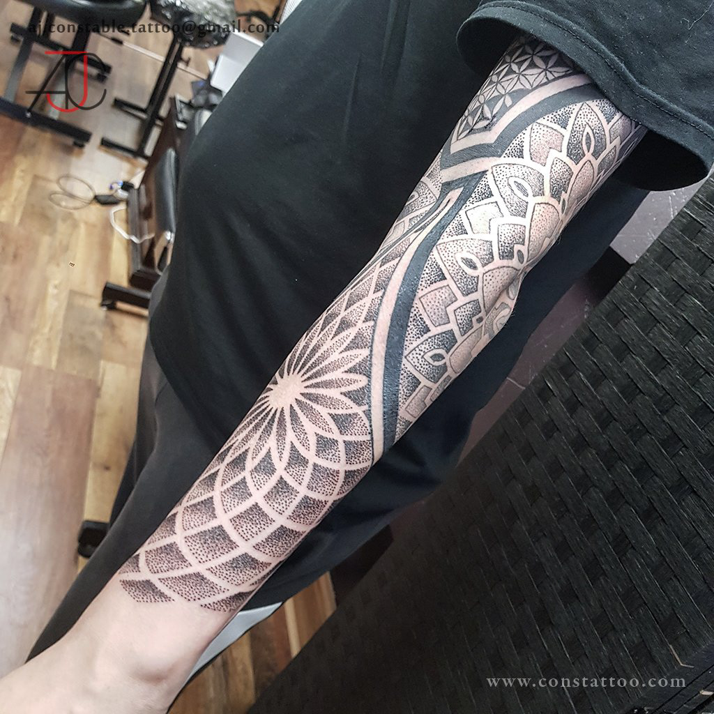 Geometric Sleeve - AJ Constable Tattoo