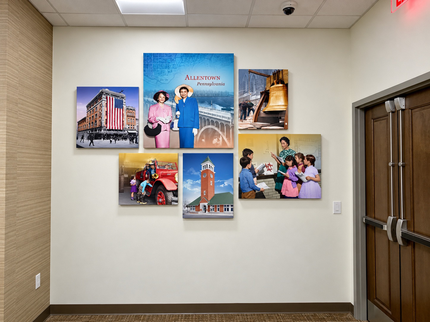 Allentown six-panel mural installation