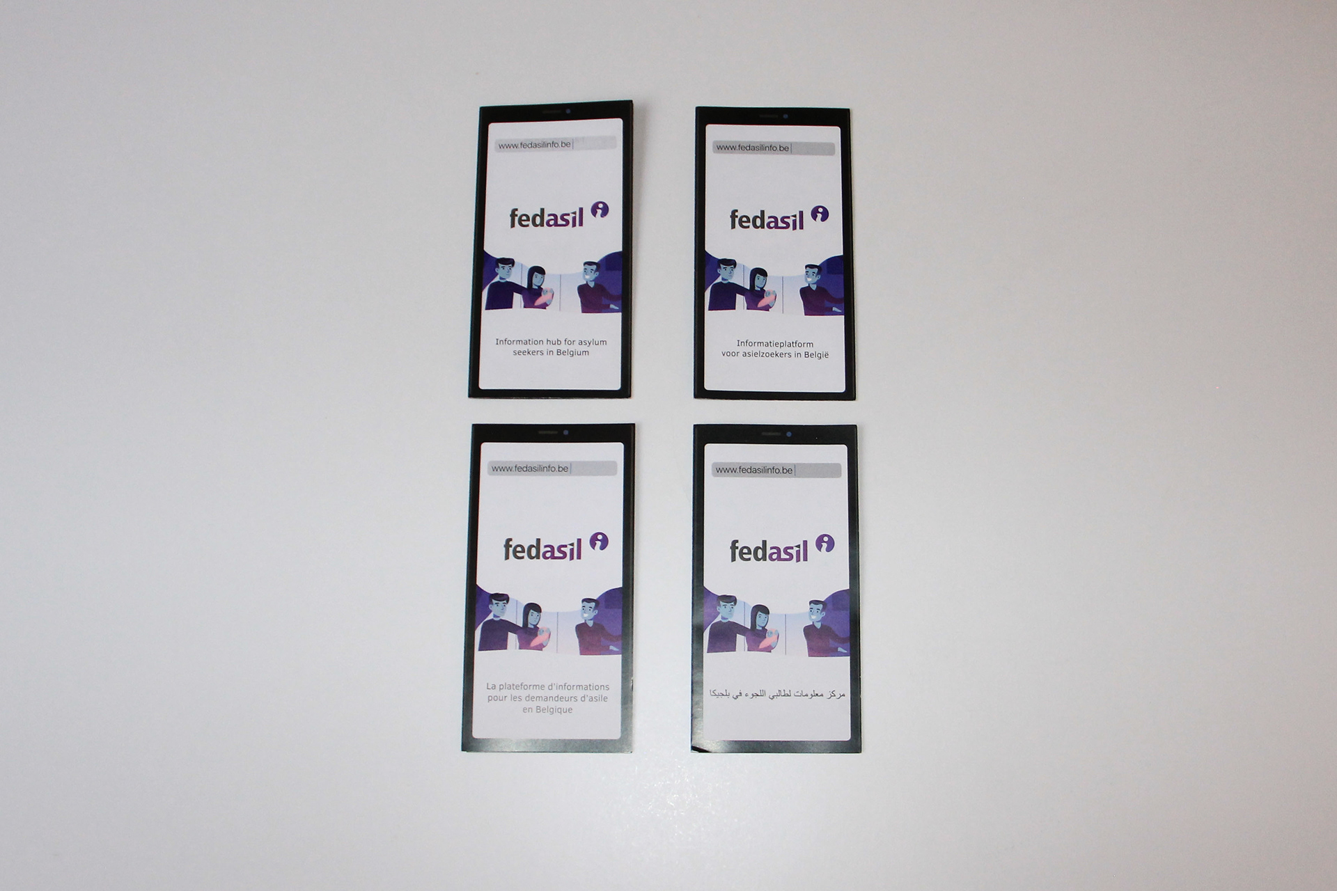 Fedasil info app - flyer