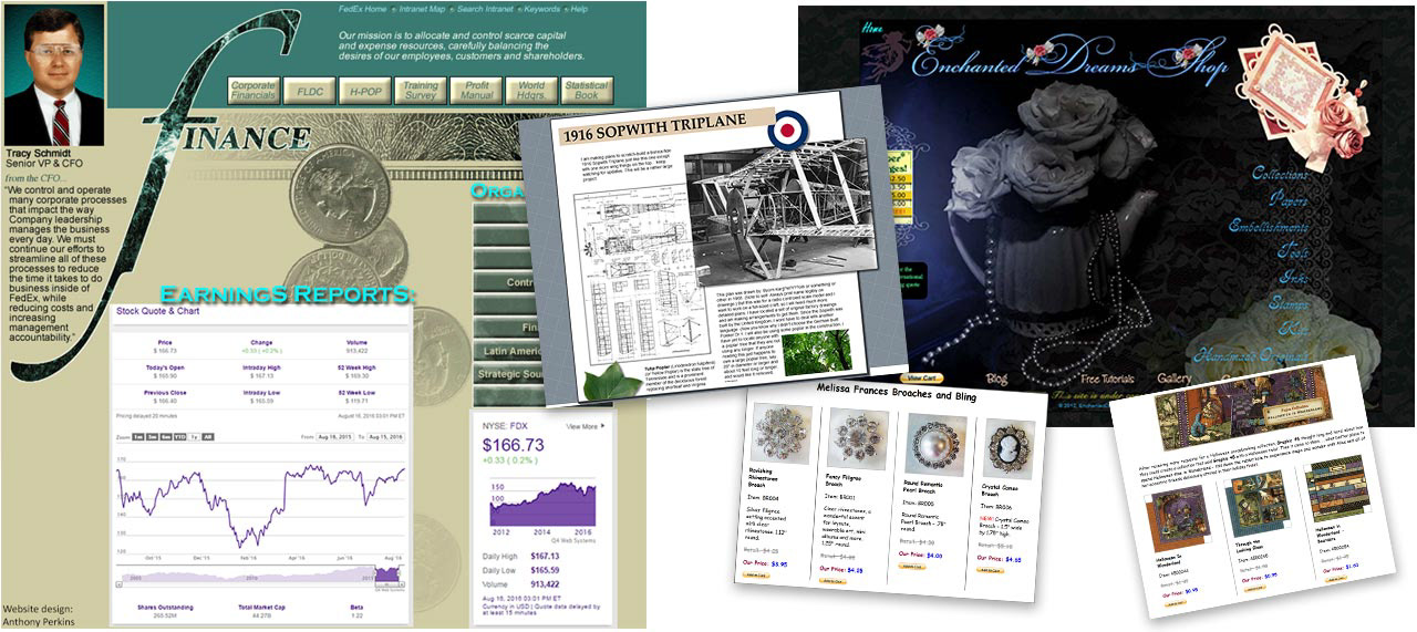 Corporate websites and web pages created in Photoshop, Illustrator, Dreamweaver, Storyline and MUSE