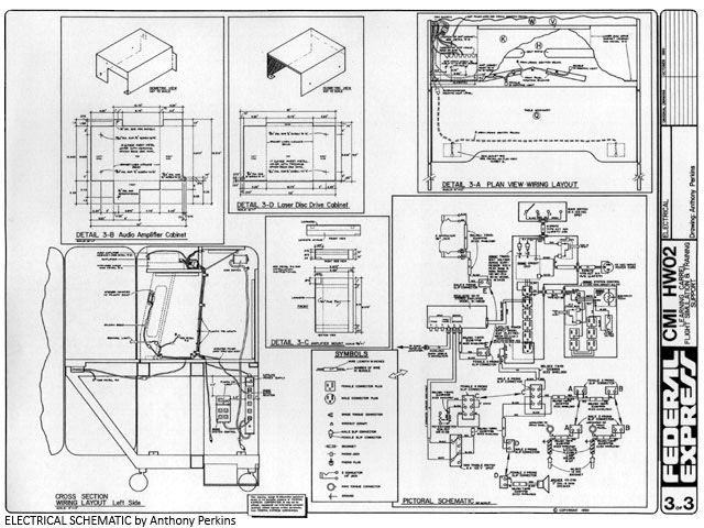 Original 20"x30" mylar electrical schematic