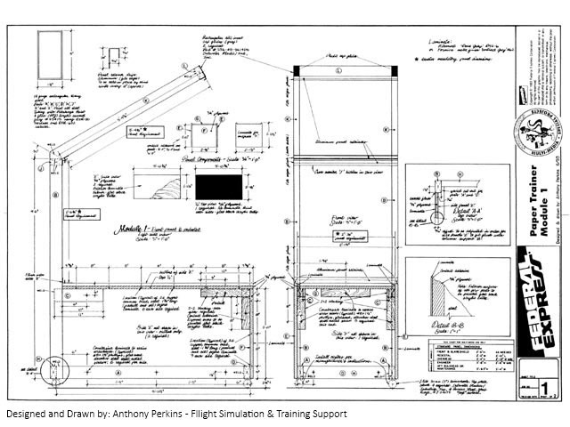 Module 1 panel holder for Forward Panel & Glareshield, Overhead Panel & Center Console