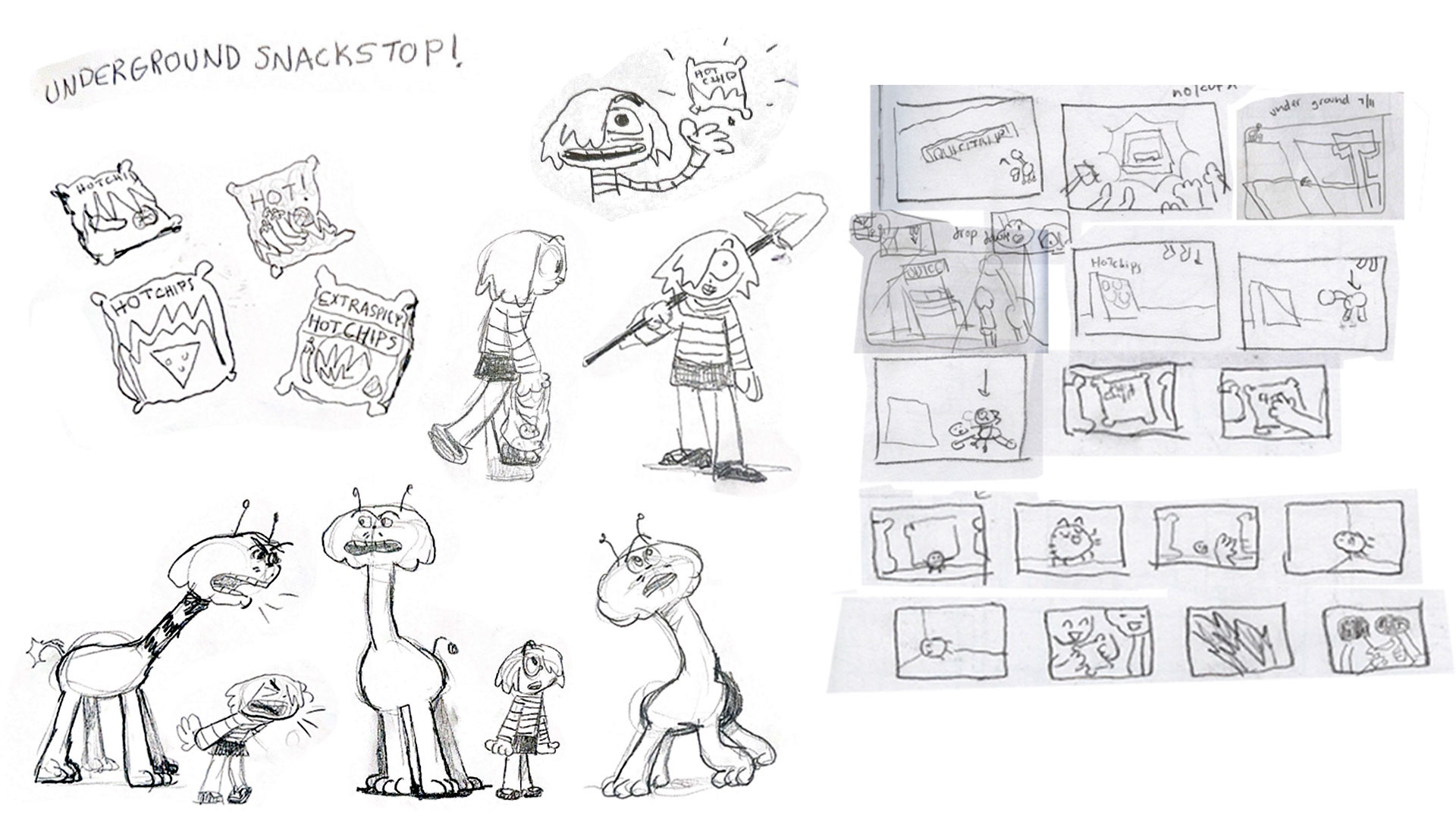 Snack Sequence: exploration sketches