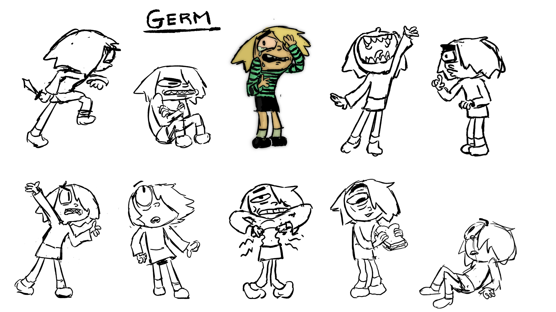 Germ: story poses