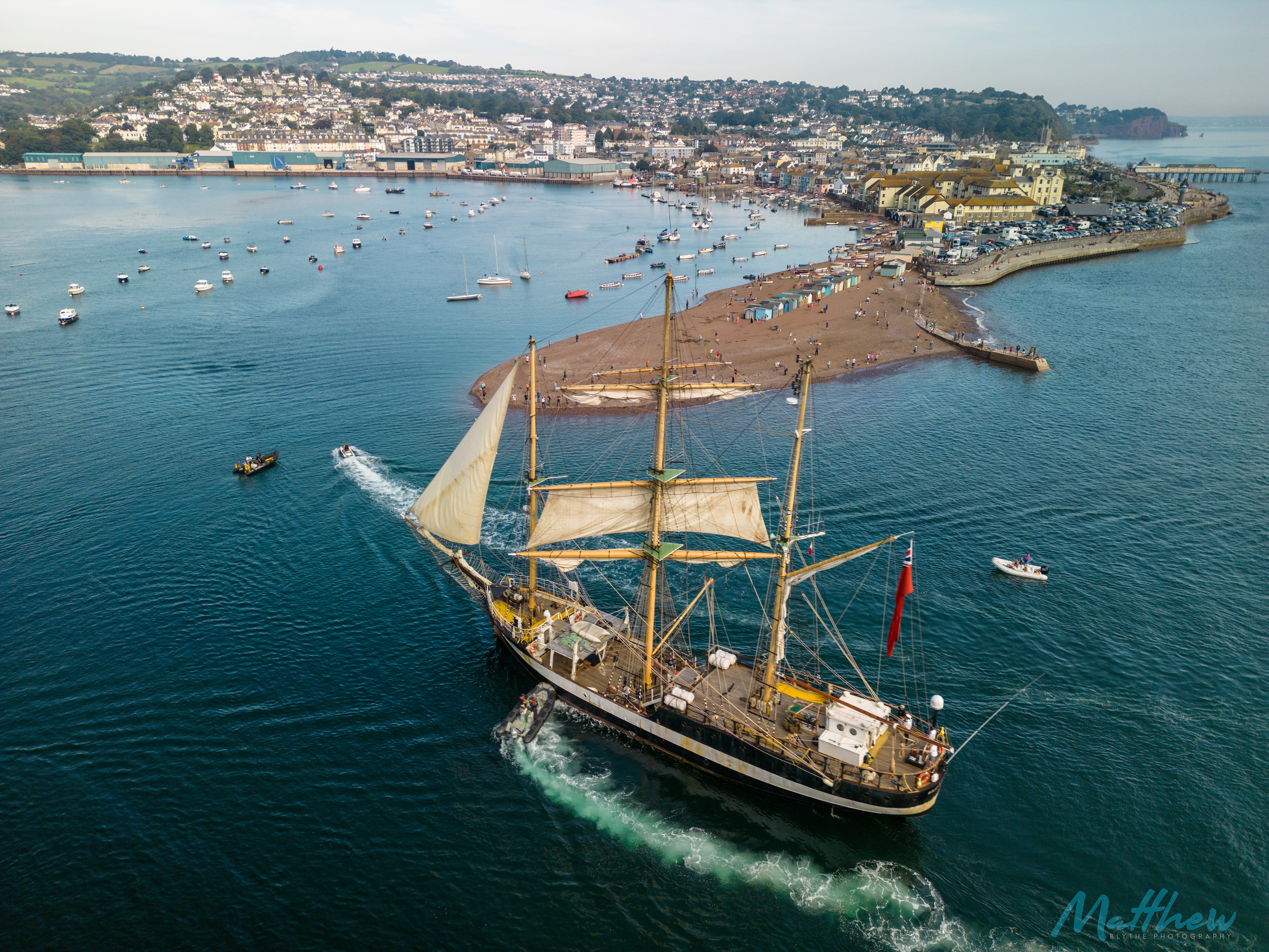 Tallship Pelican of London at the Teign Maritime and Shanty Festival