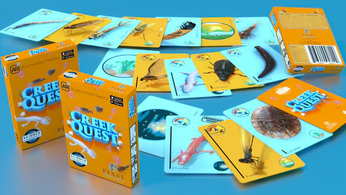 AR Creek Quest a Science Augmented! Juego de cartas con realidad aumentada desarrollado para The Barton Springs/Edwards Aquifer Conservation District ubicado en Austin Texas USA.