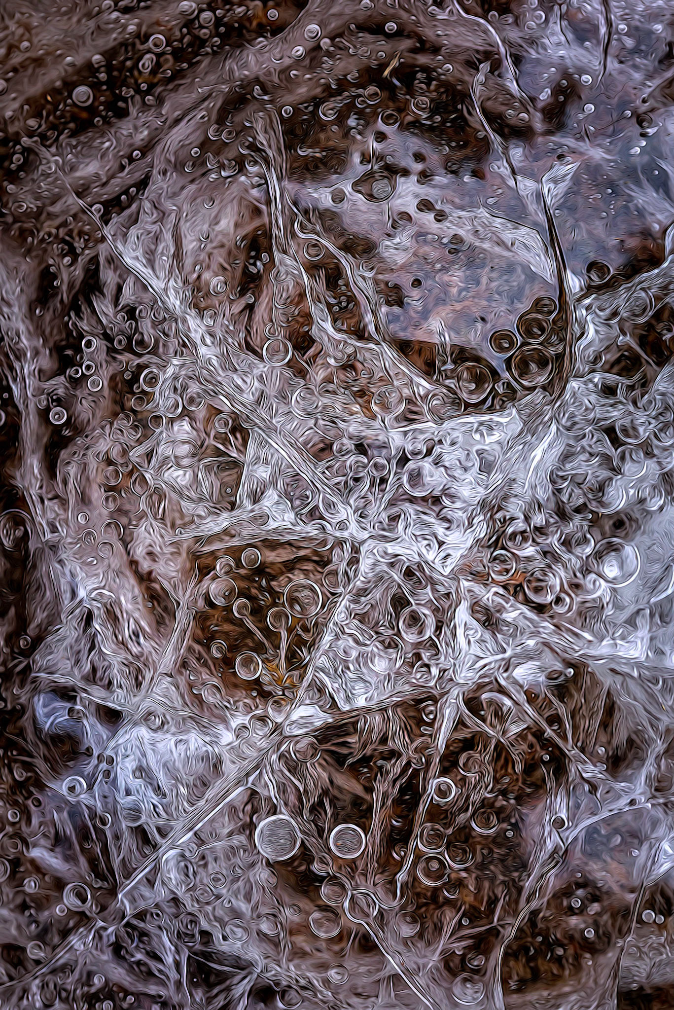 Frozen Bubbles Abstract