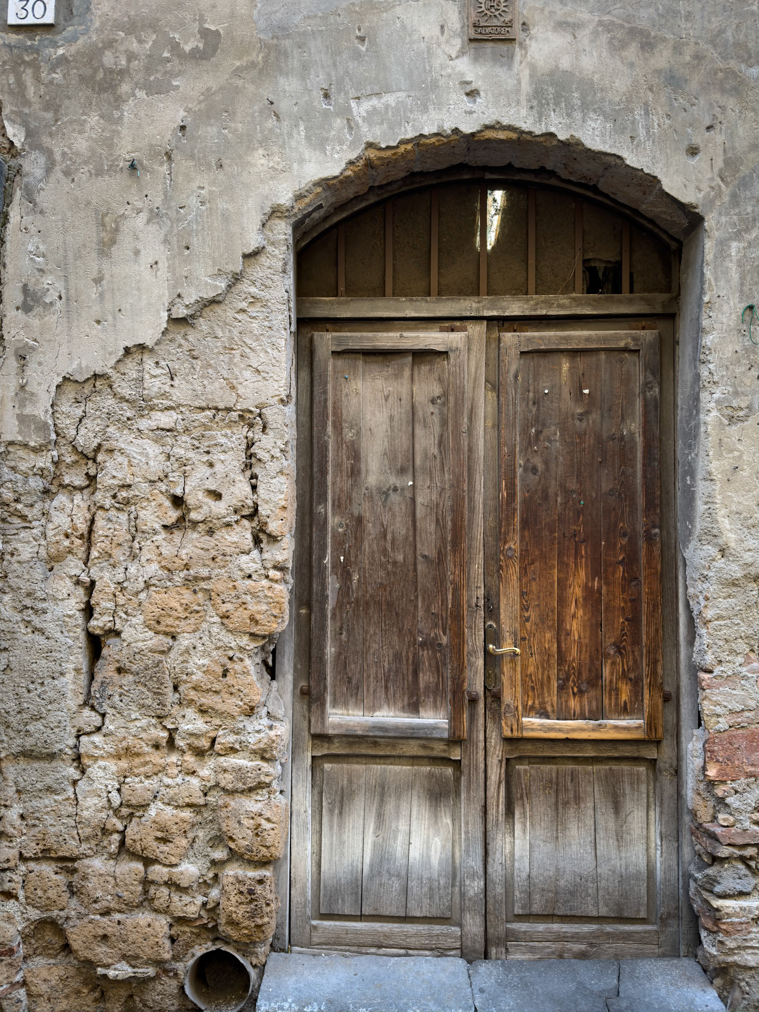Mid Evil Door in the town Orvieto