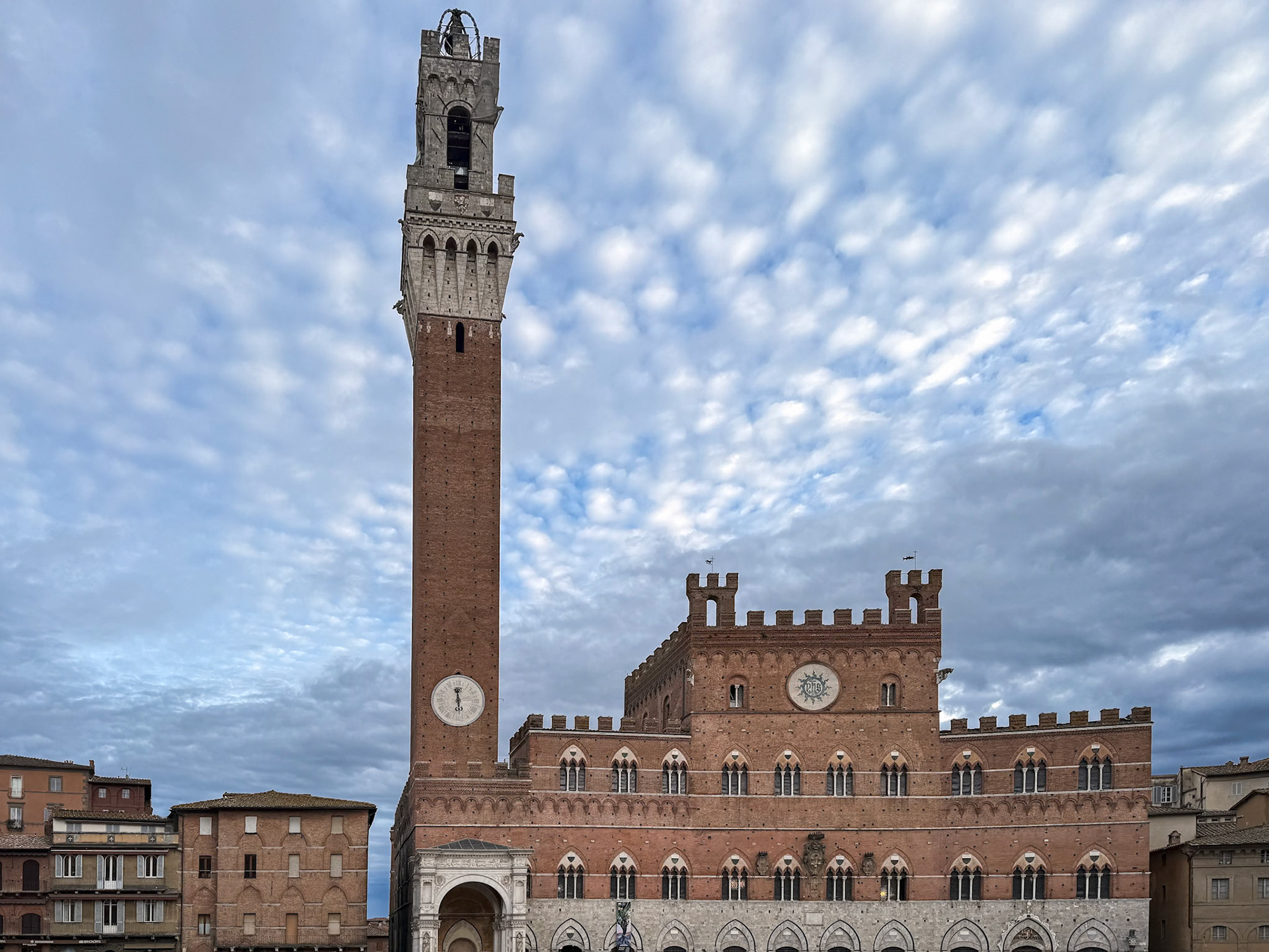 Mid Evil Church and Bell Tower in Siena