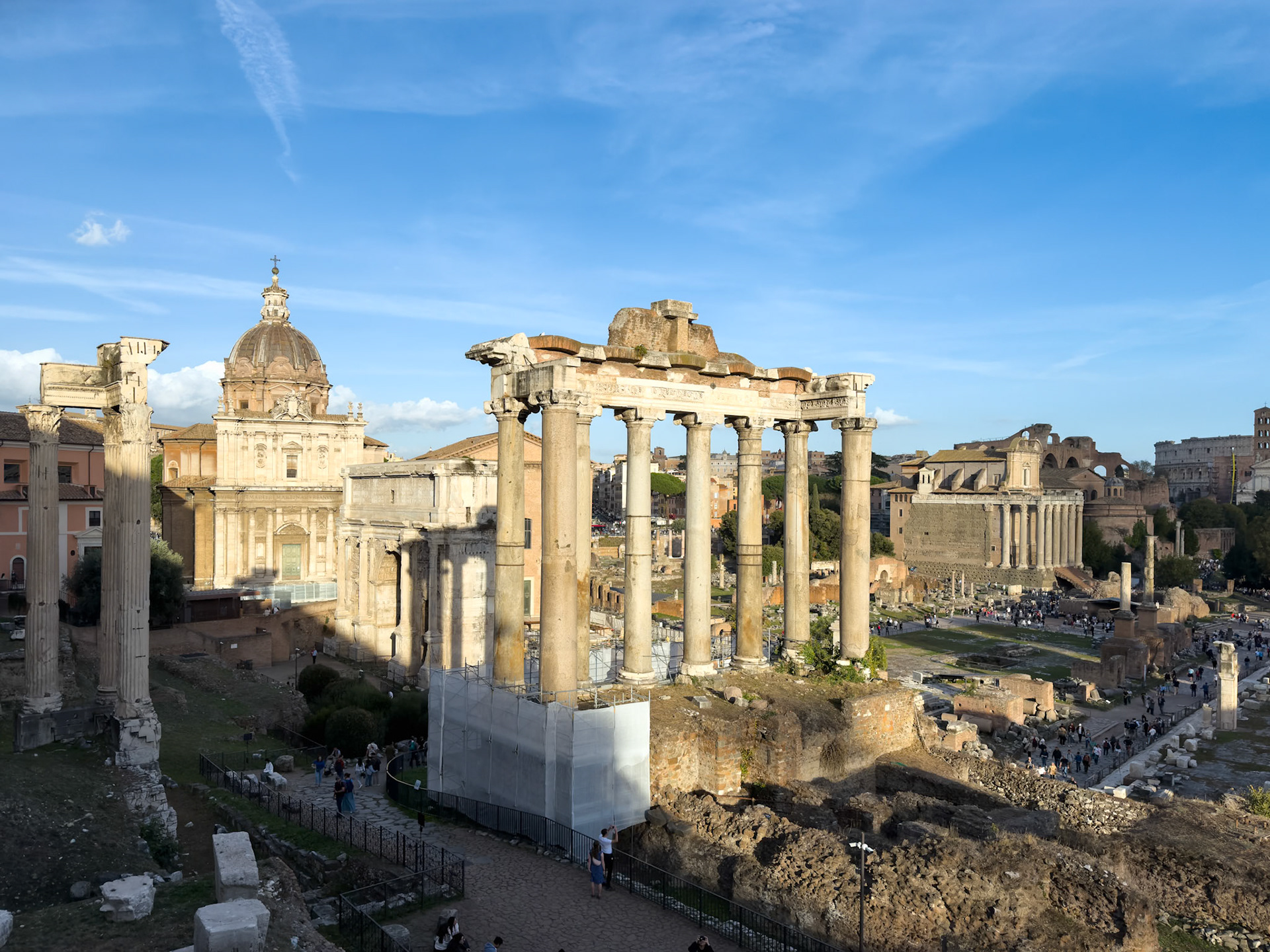 View from above the Roman Forum