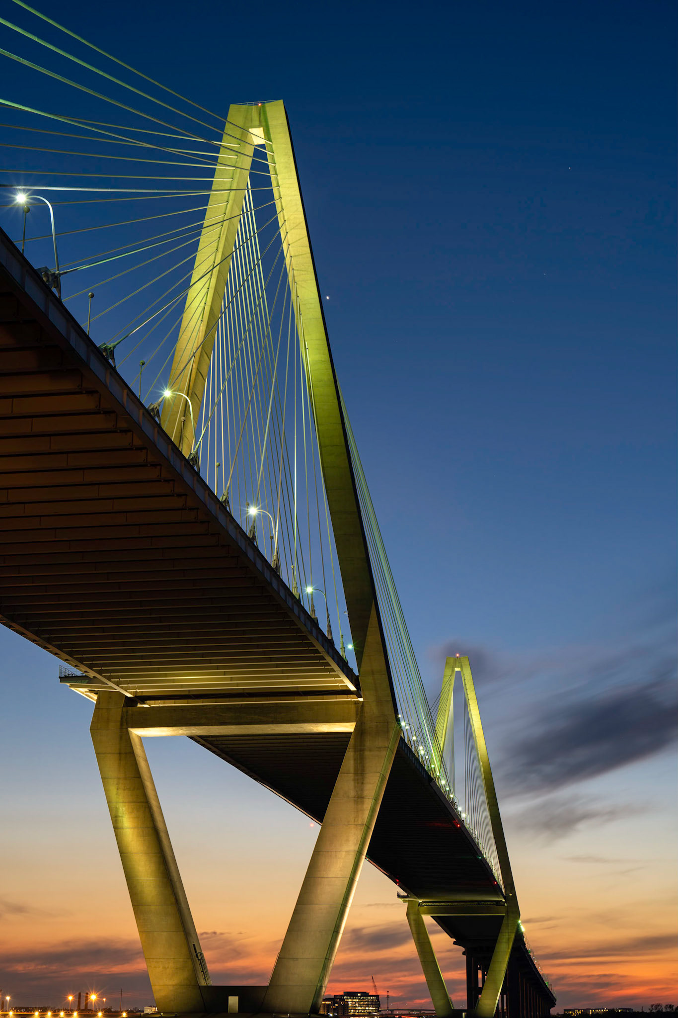 Arthur Ravenel Bridge at Twilight