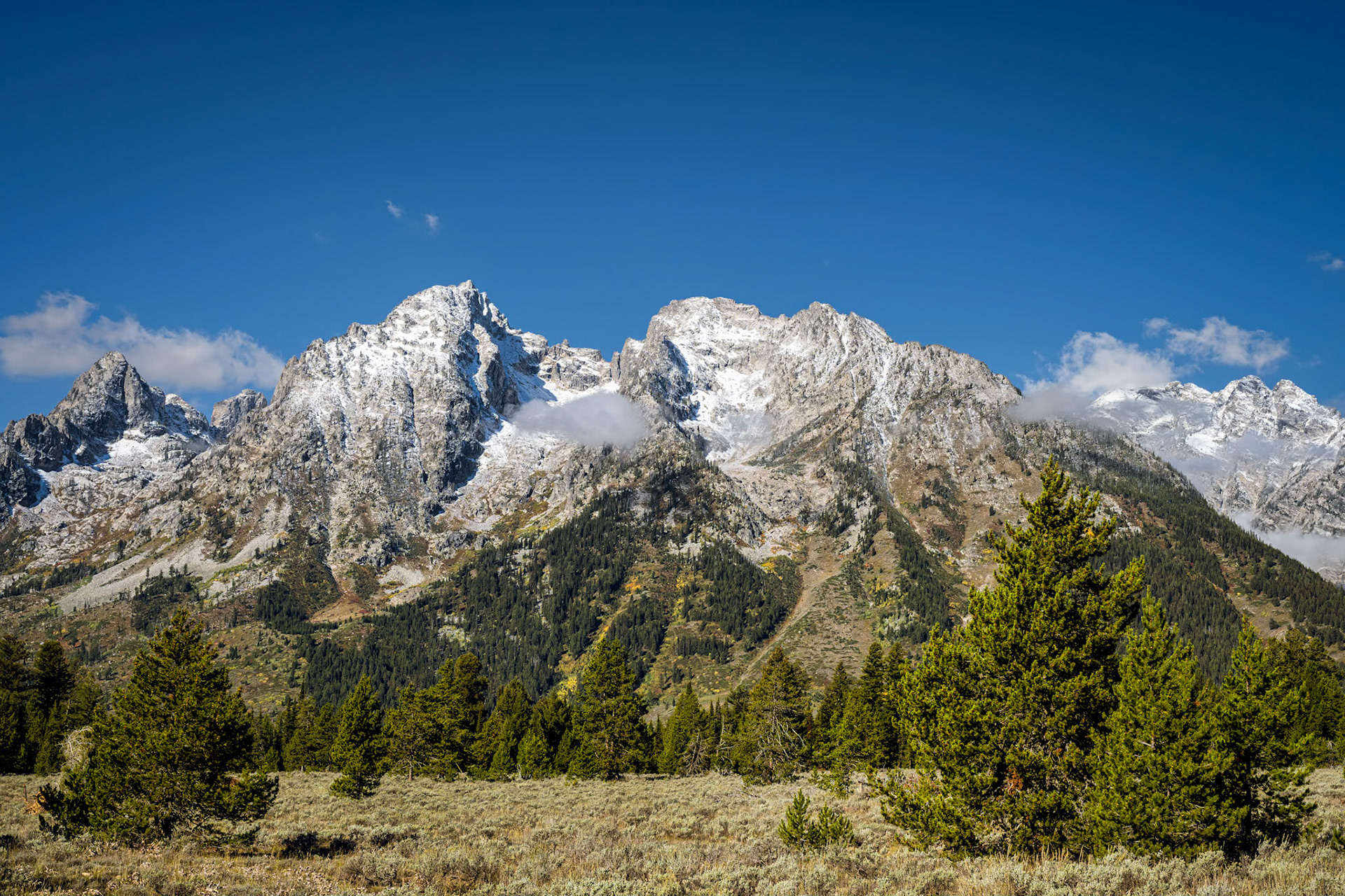 Grand Tetons after snow