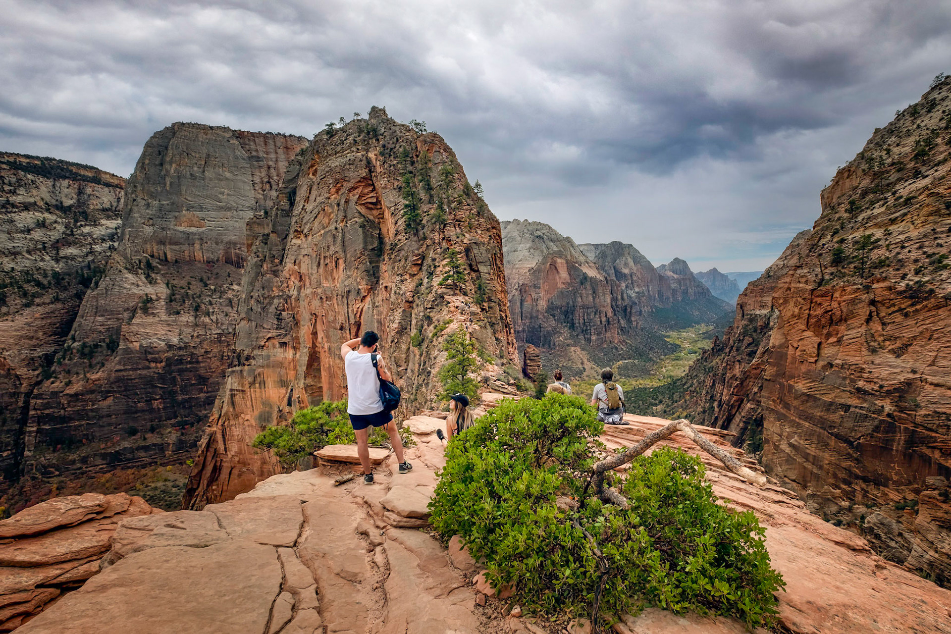 Taking in the View on Angels Landing Trail