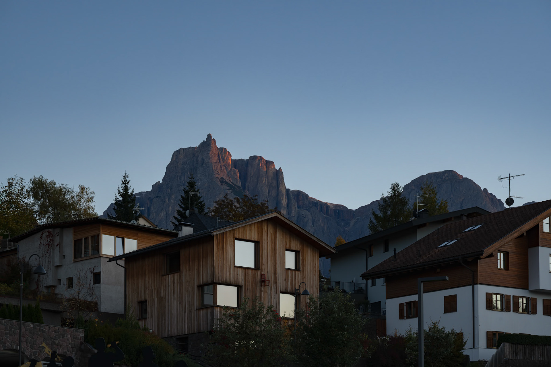 Last light paints Dolomites Peaks