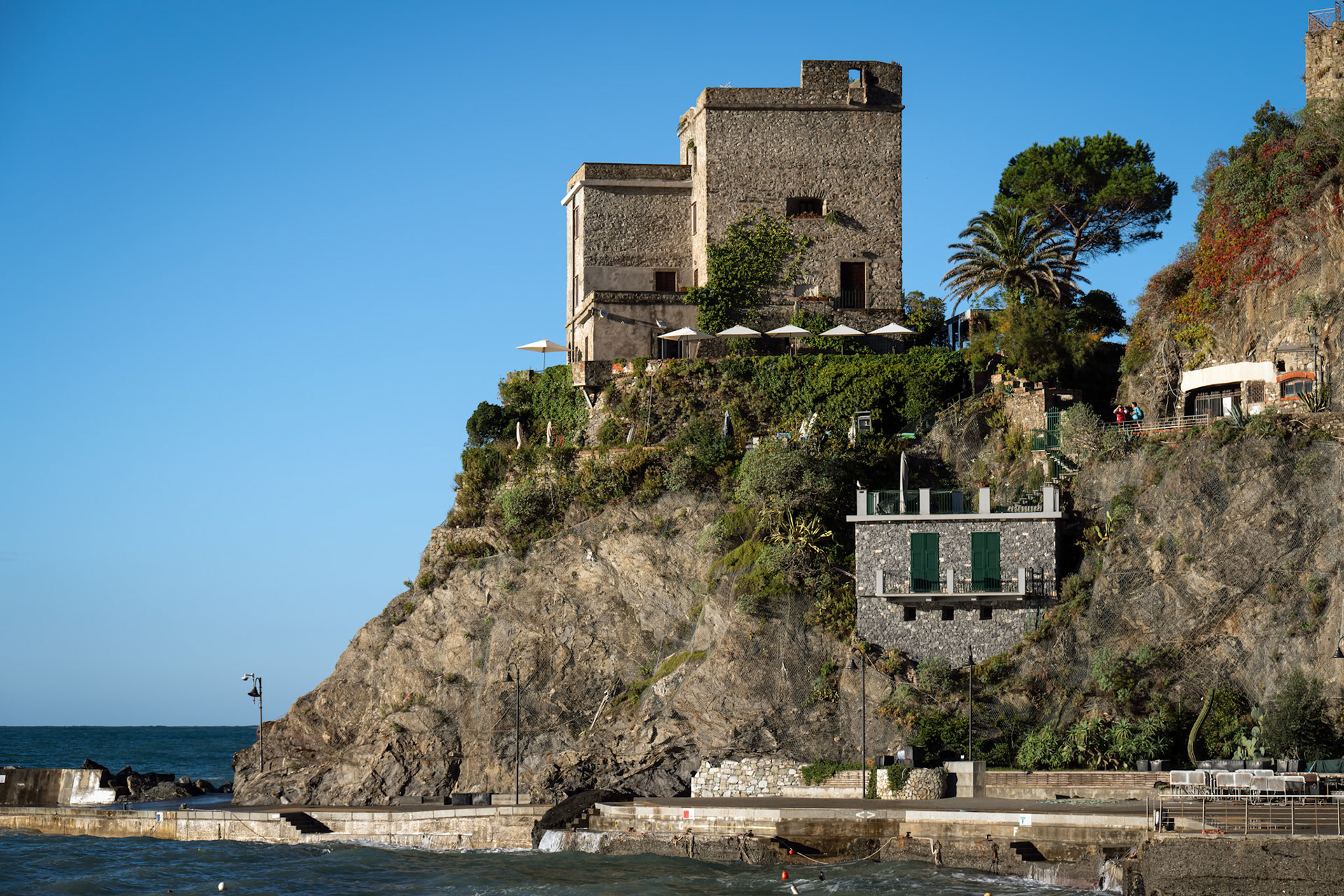 Old Castle in Cinque Terre Village