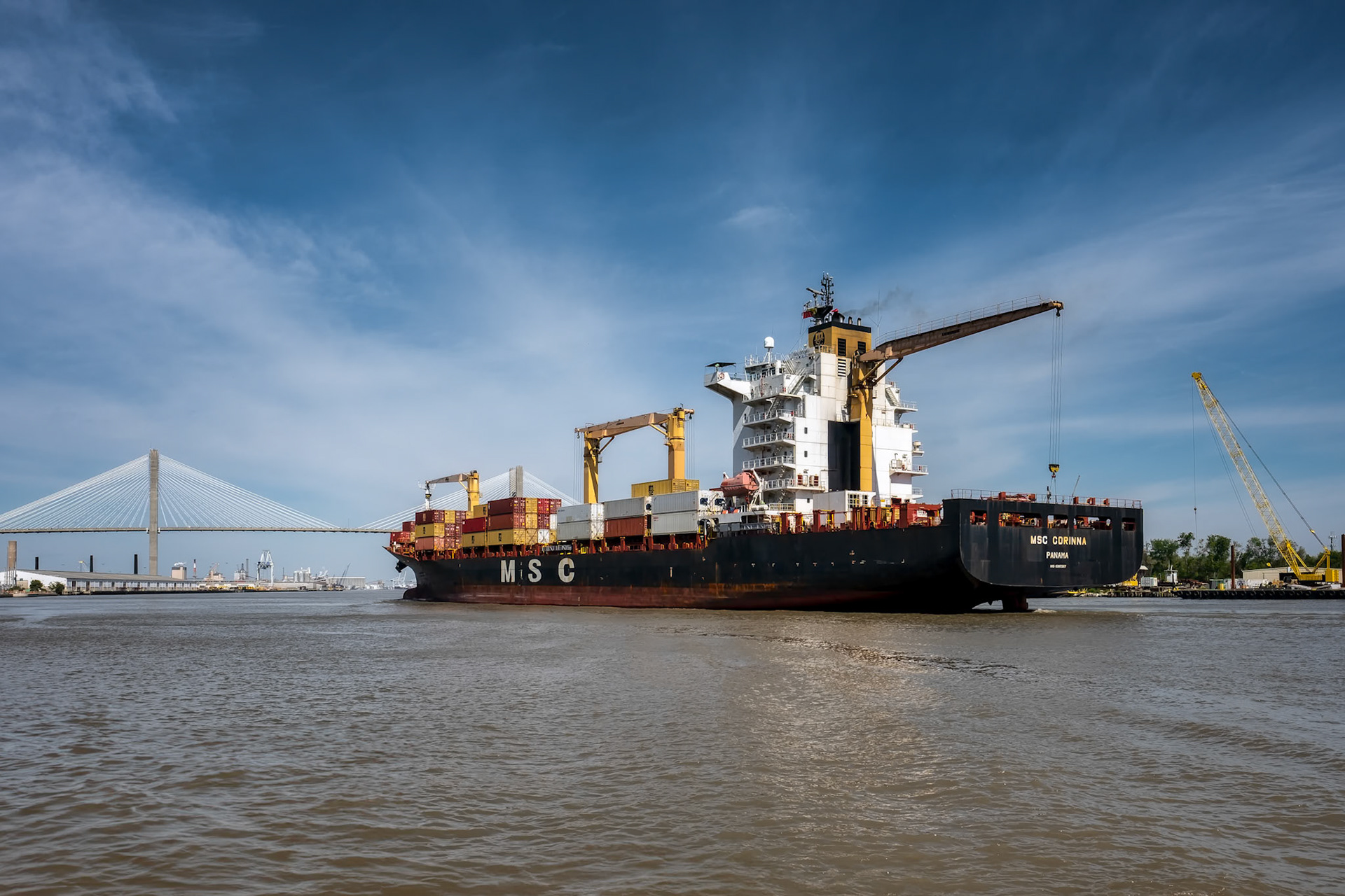 Cargo Ships on the Savannah River