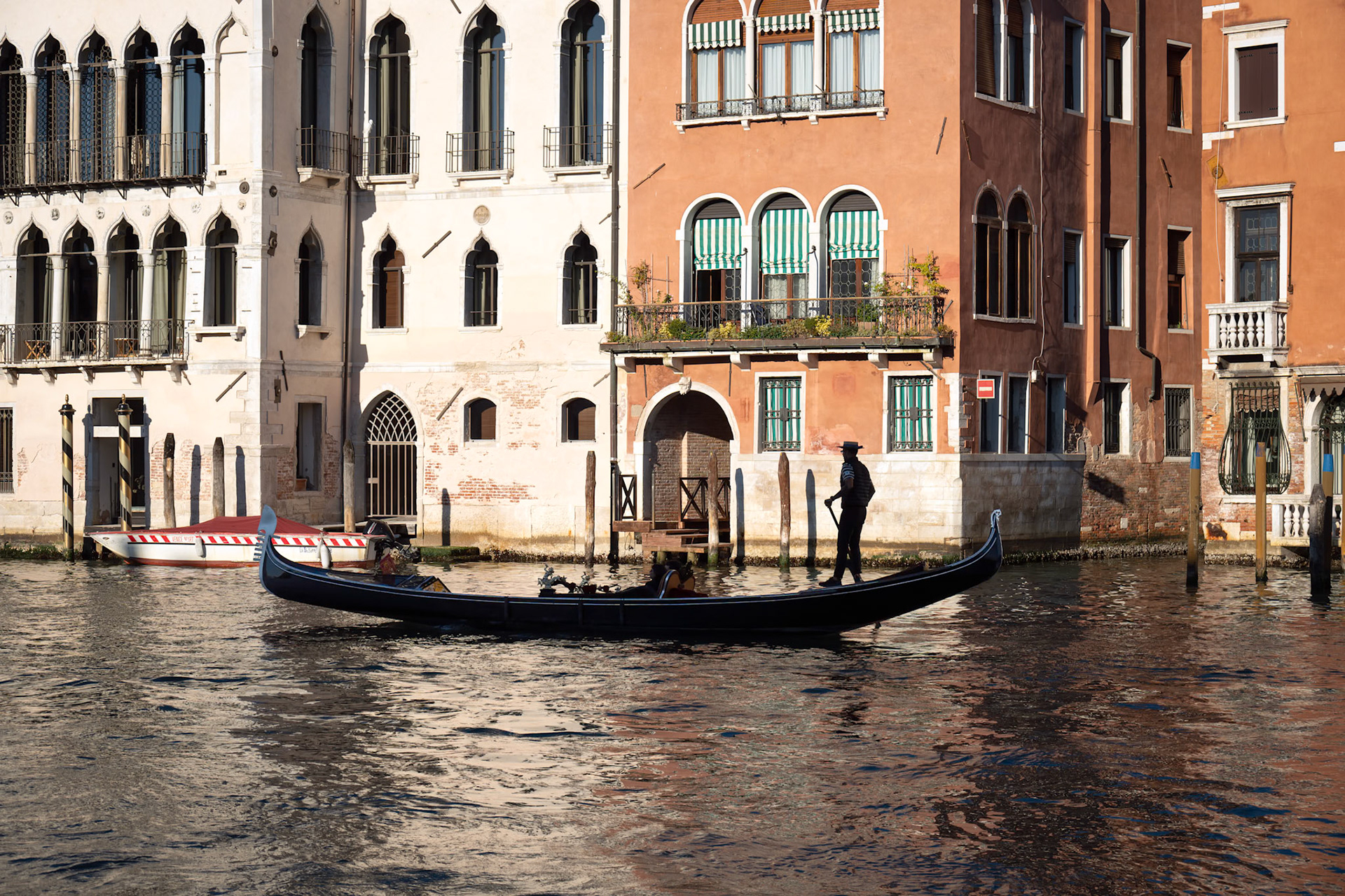 Gondola in the Grand Canal in Venice