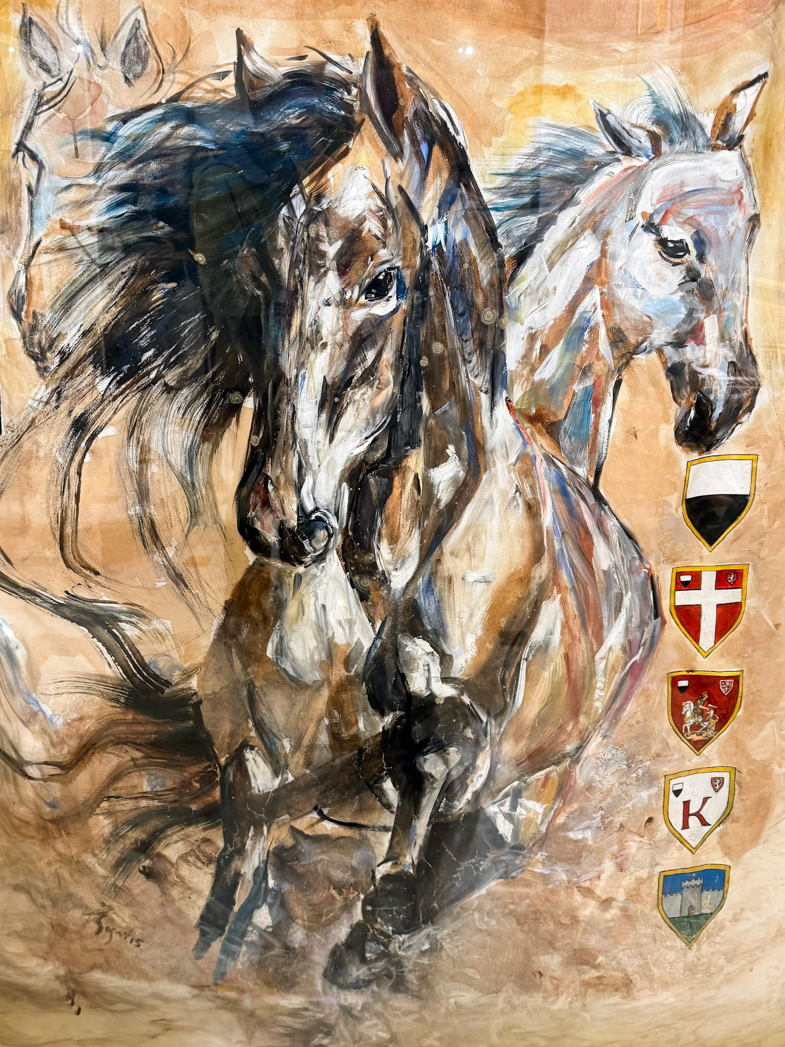 Mural for yearly Siena Horse Race