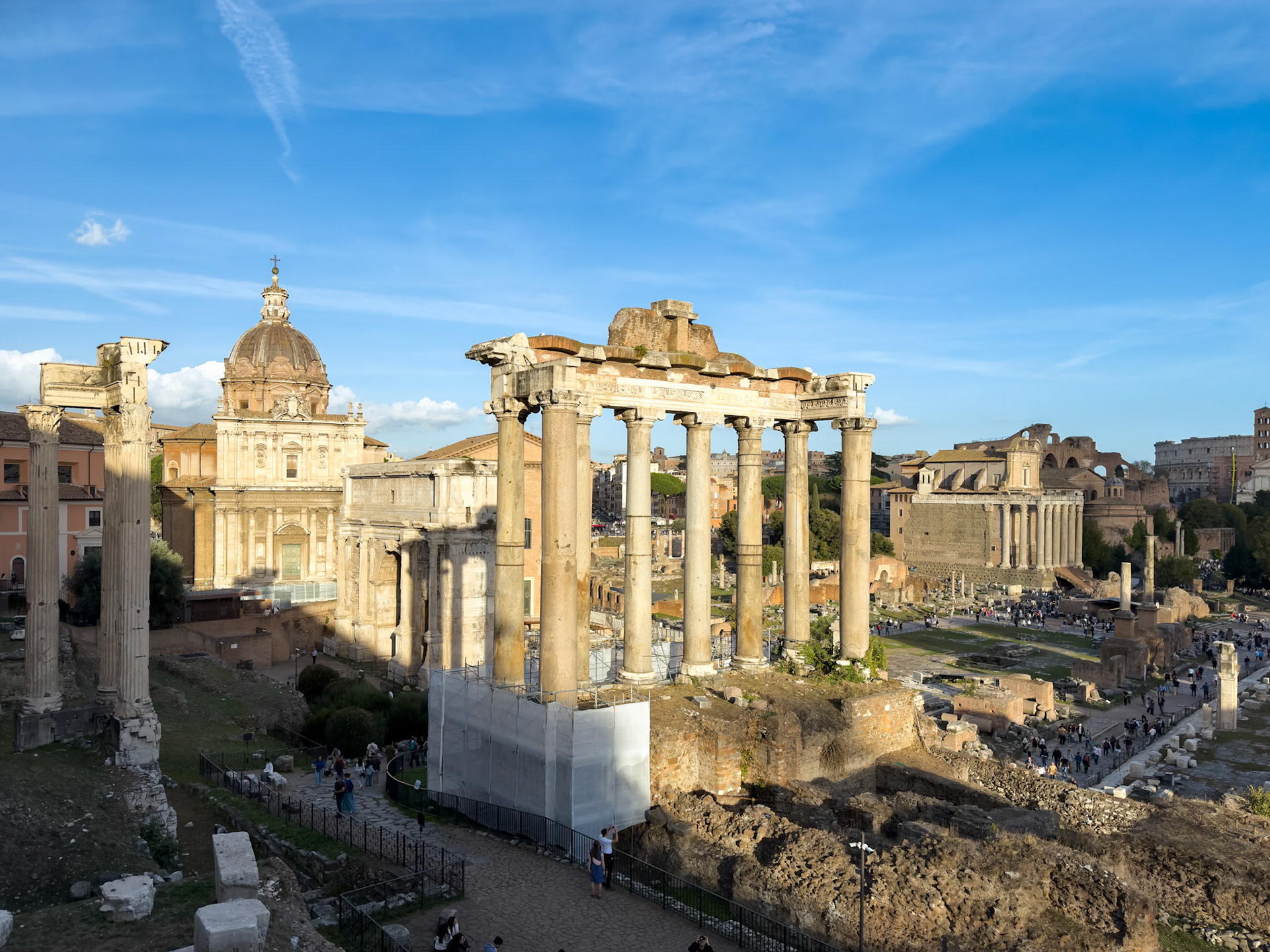 View from above the Roman Forum