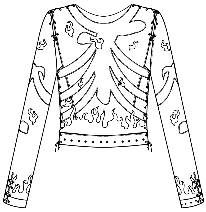 Technical flat front