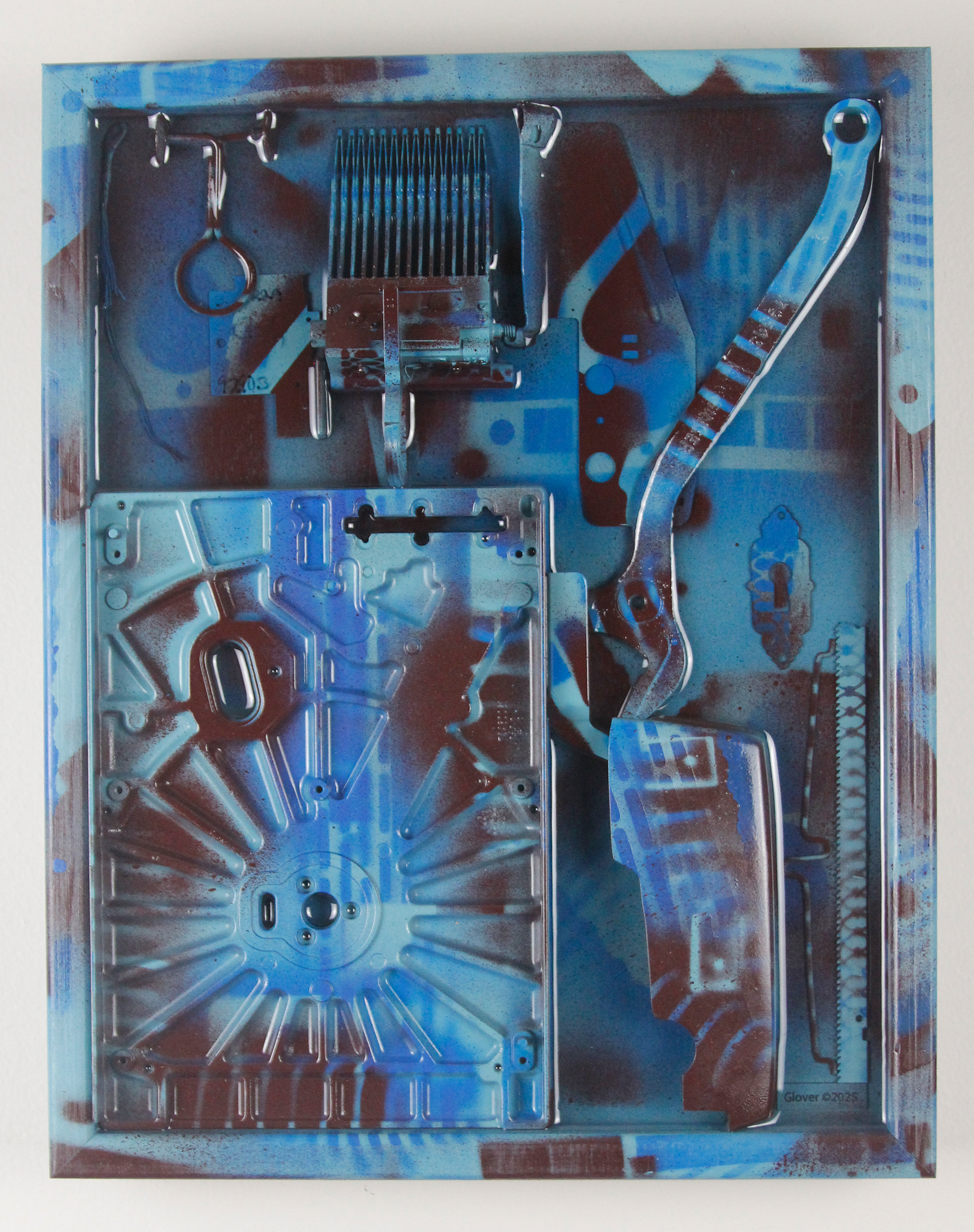 Cyanotype Remnant $990 (H:14” x W:11” x D:2.75”)