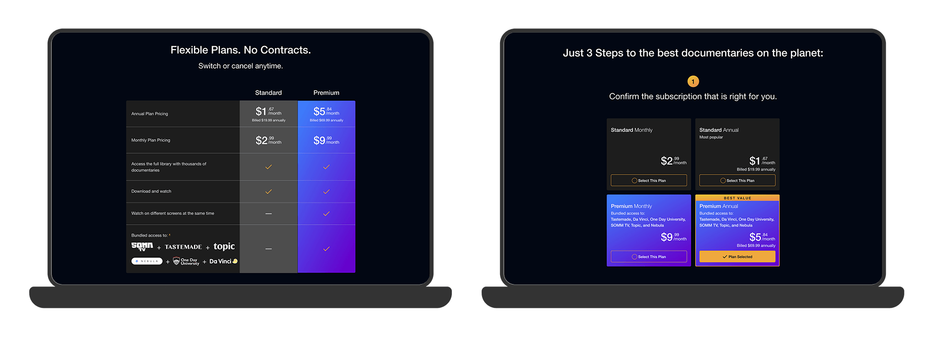 Curiosity Stream Lifetime Value Optimization Landing Page 2