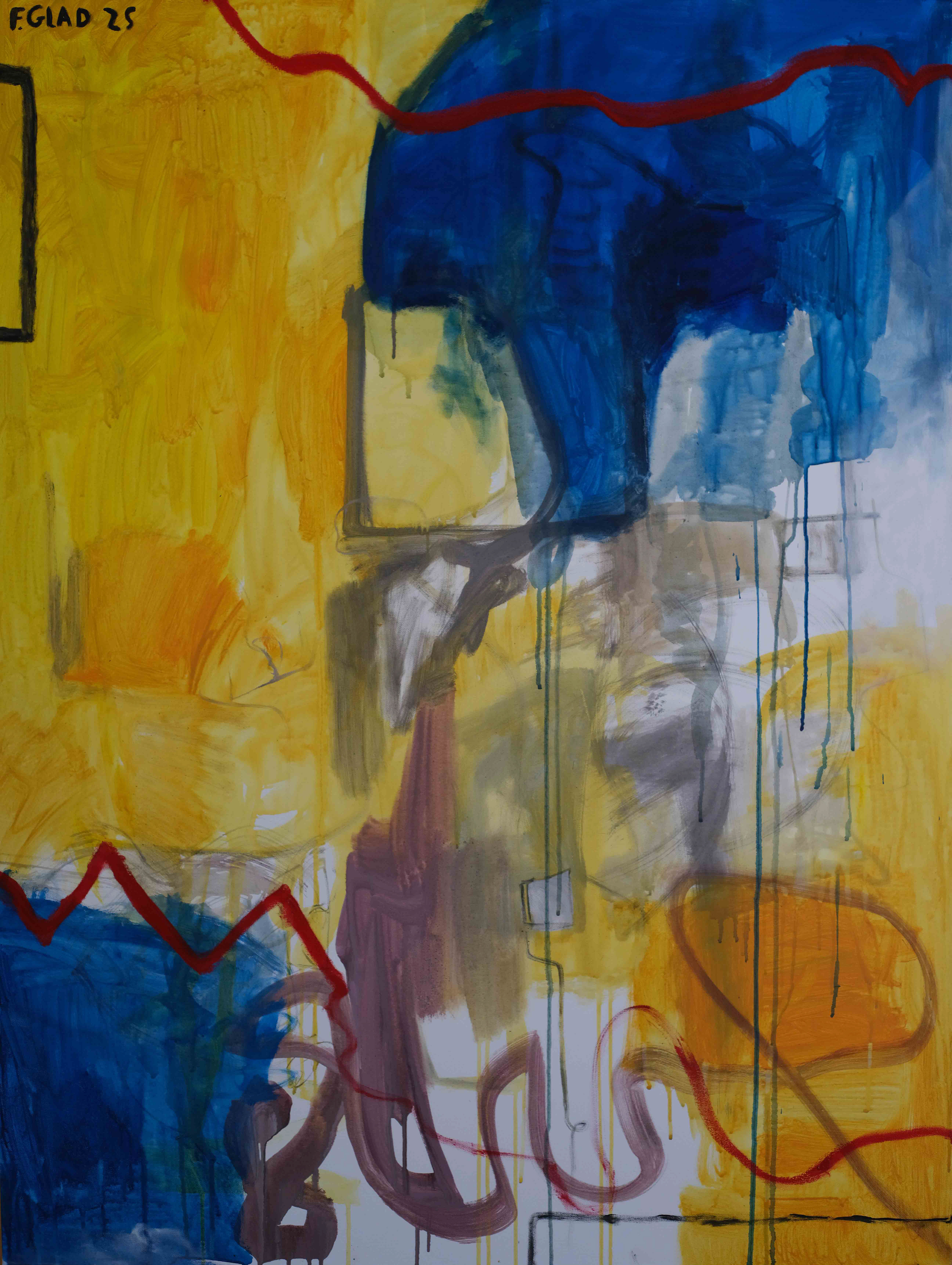 Acrylic painting “Painting from Dream” by Ferde Glad, 2025