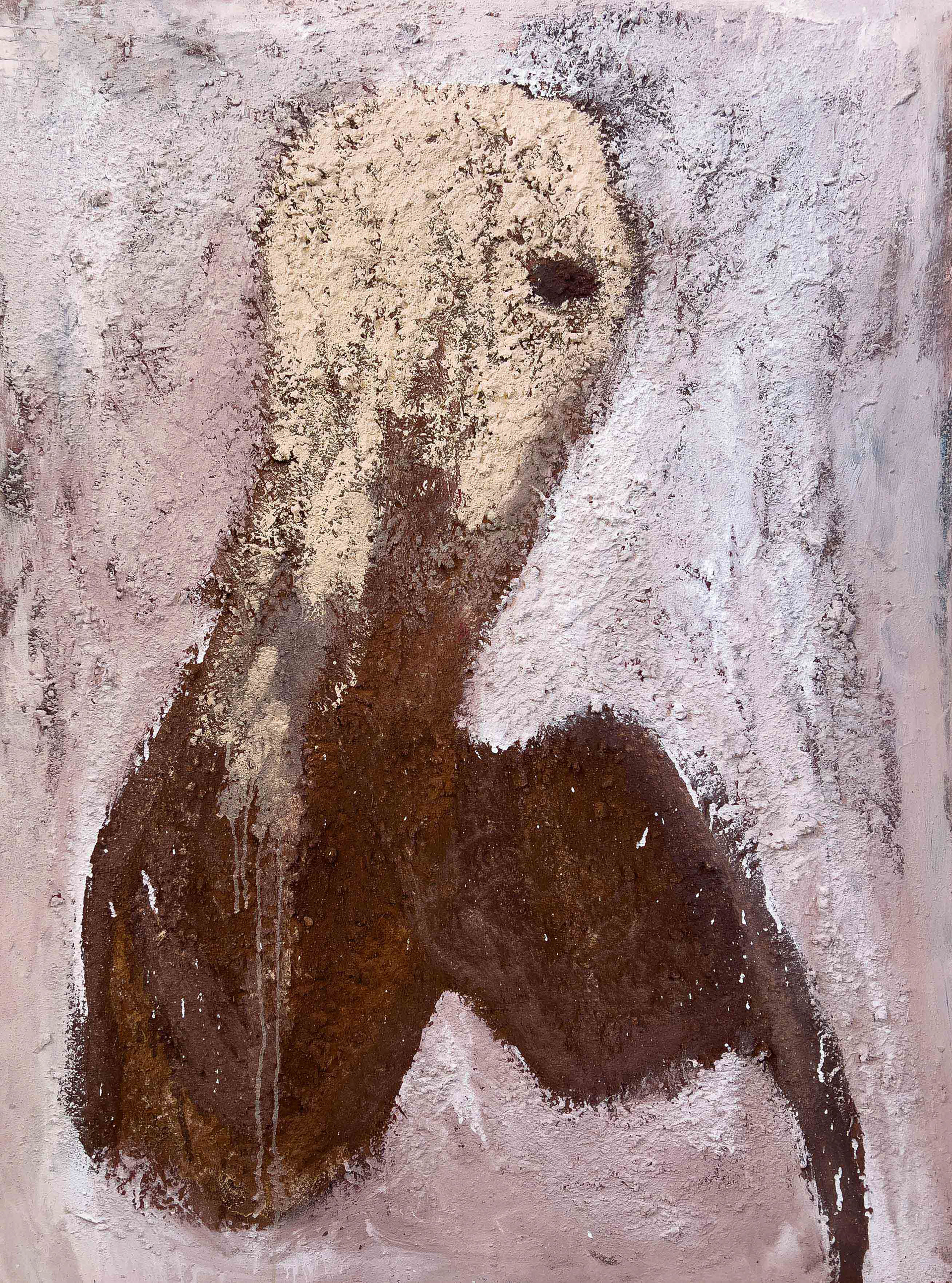 Mixed media on canvas “MEMORY IS THE SPACE IN WHICH A THING HAPPENS FOR THE SECOND TIME” by Fiann Redd, 2025