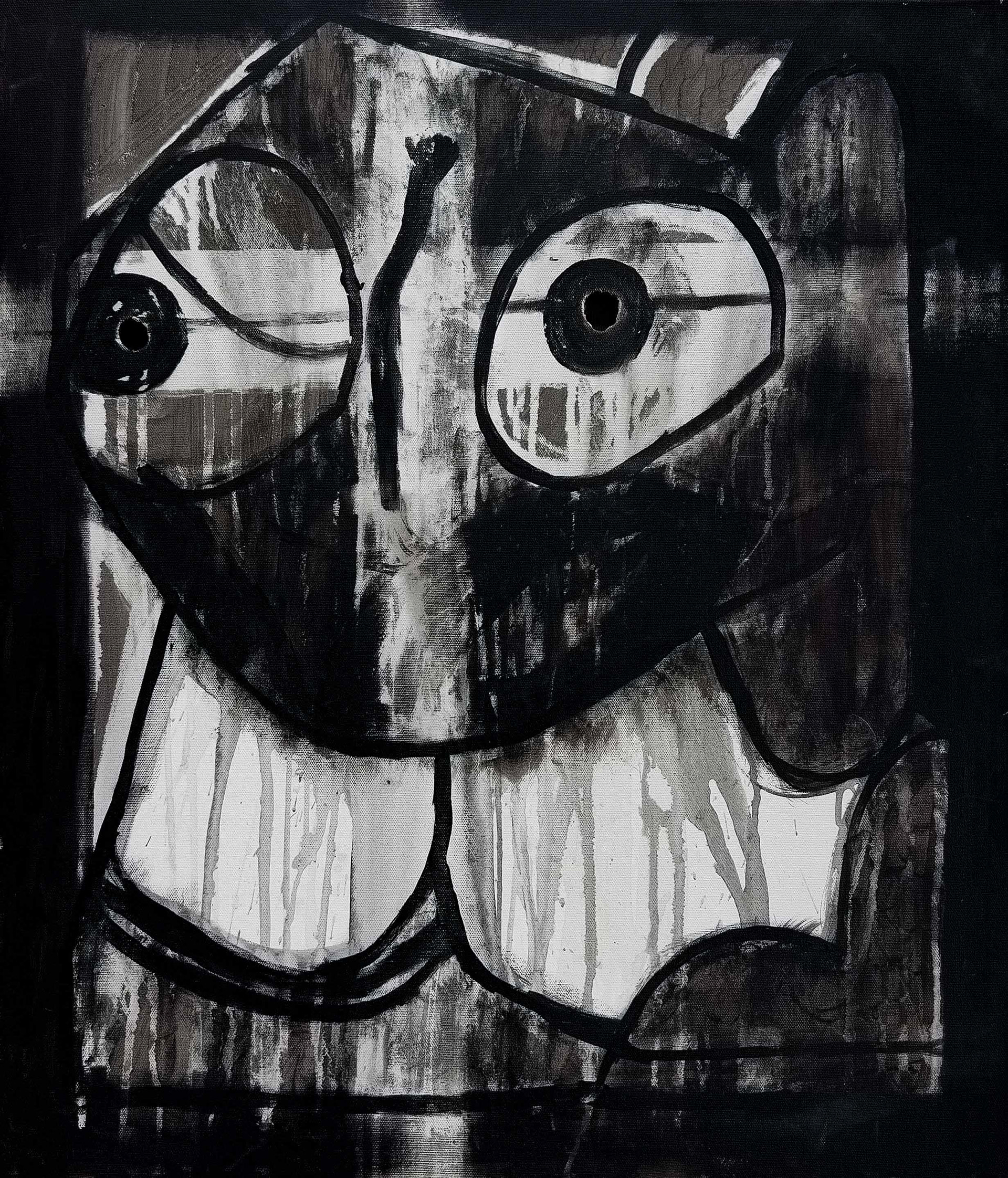 acrylic painting “Figure” by Fiann Redd, 2025