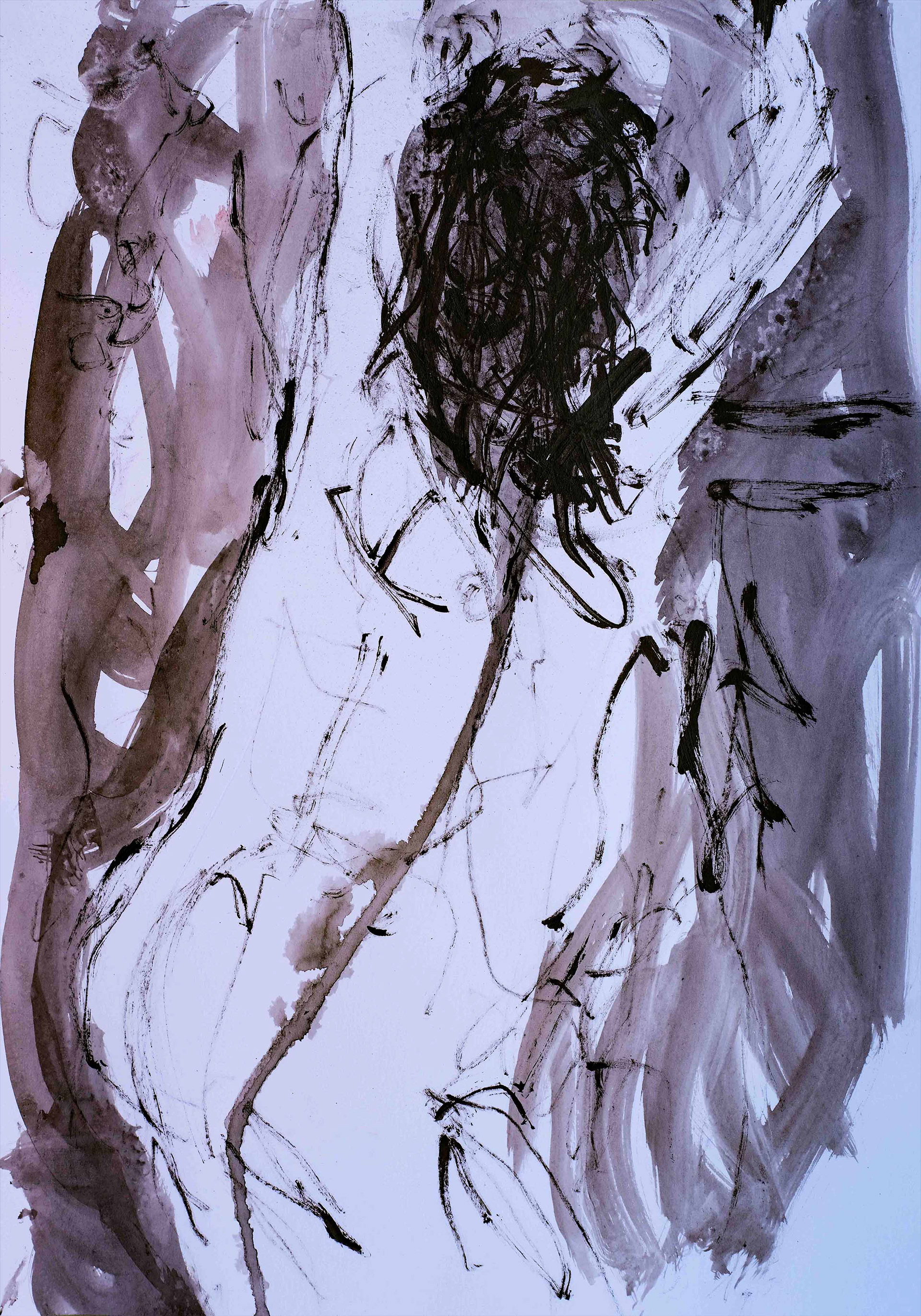 Watercolor, gouache, and India ink painting “Untitled” by Fiann Redd, 2026