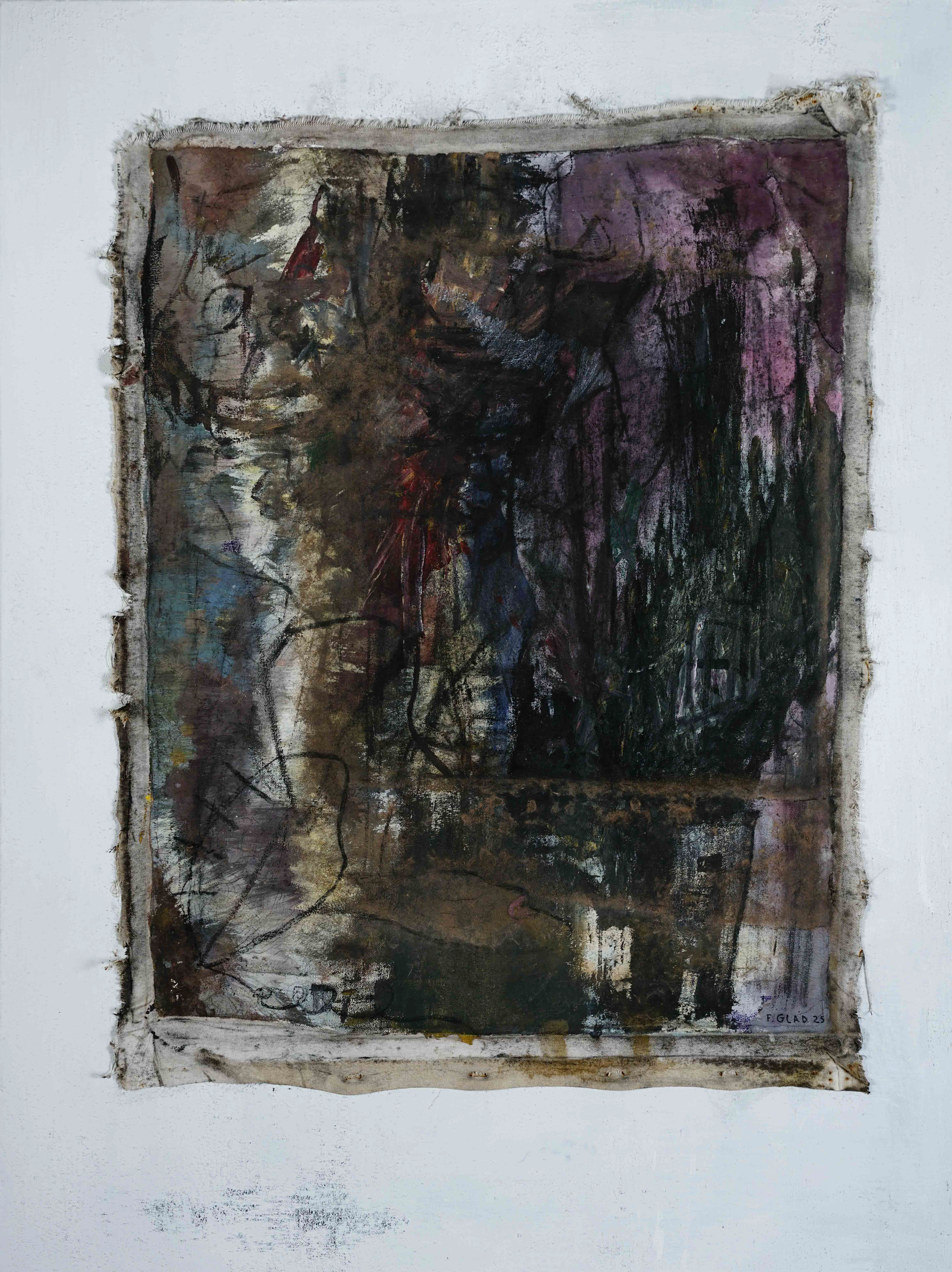 Mixed media painting “The Mash and the Fury” by Fiann Redd, 2025