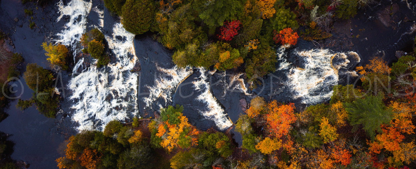 Bond Falls Autumn Aerial