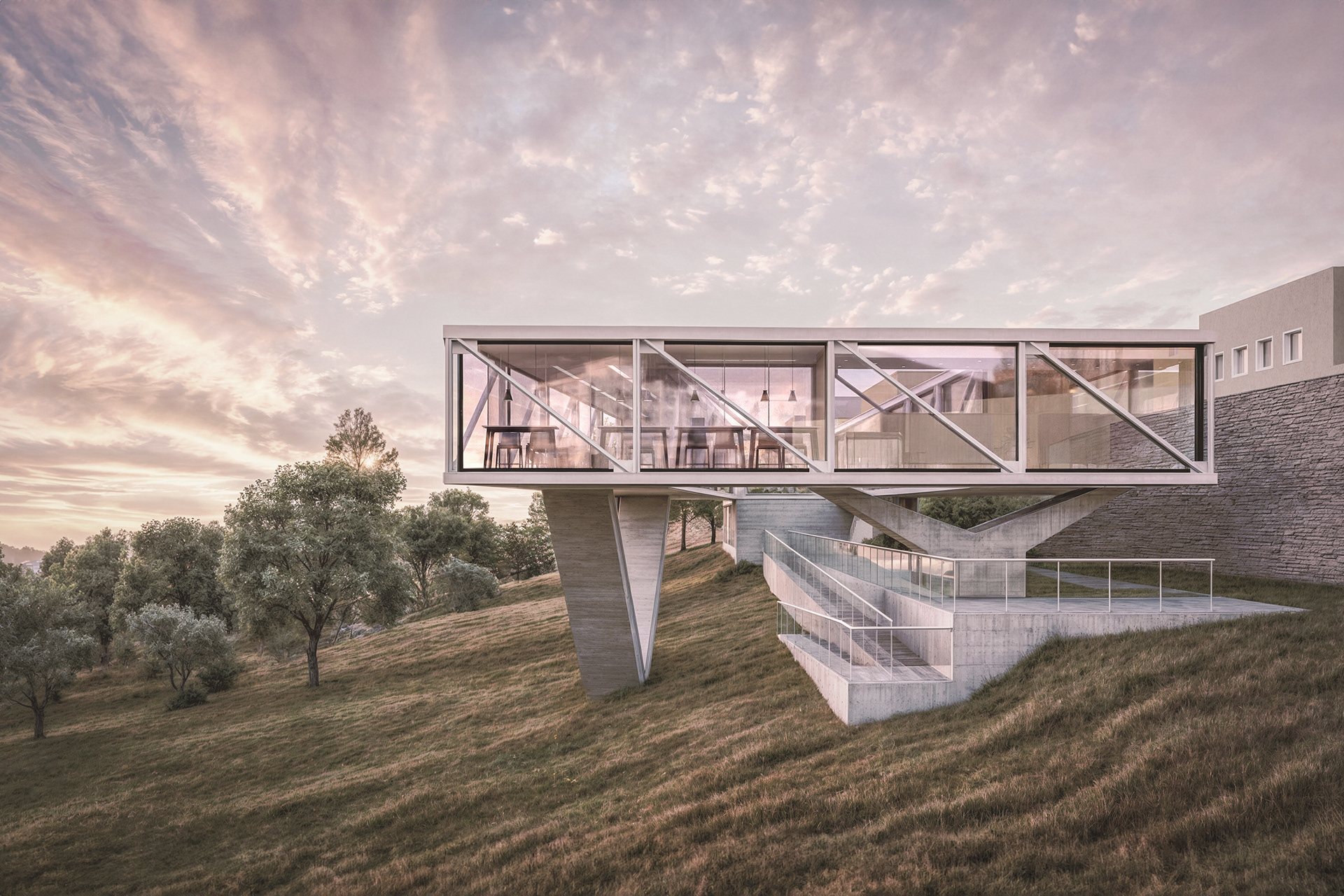 Personal project - A study hall in the park. Cagliari (IT)