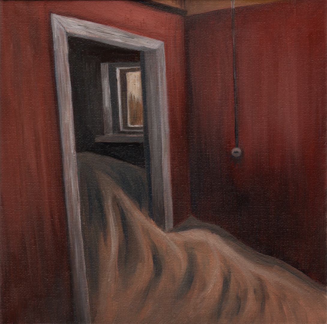 Vergeten #1 (2019) - olieverf op doek - 200 mm x 200 mm