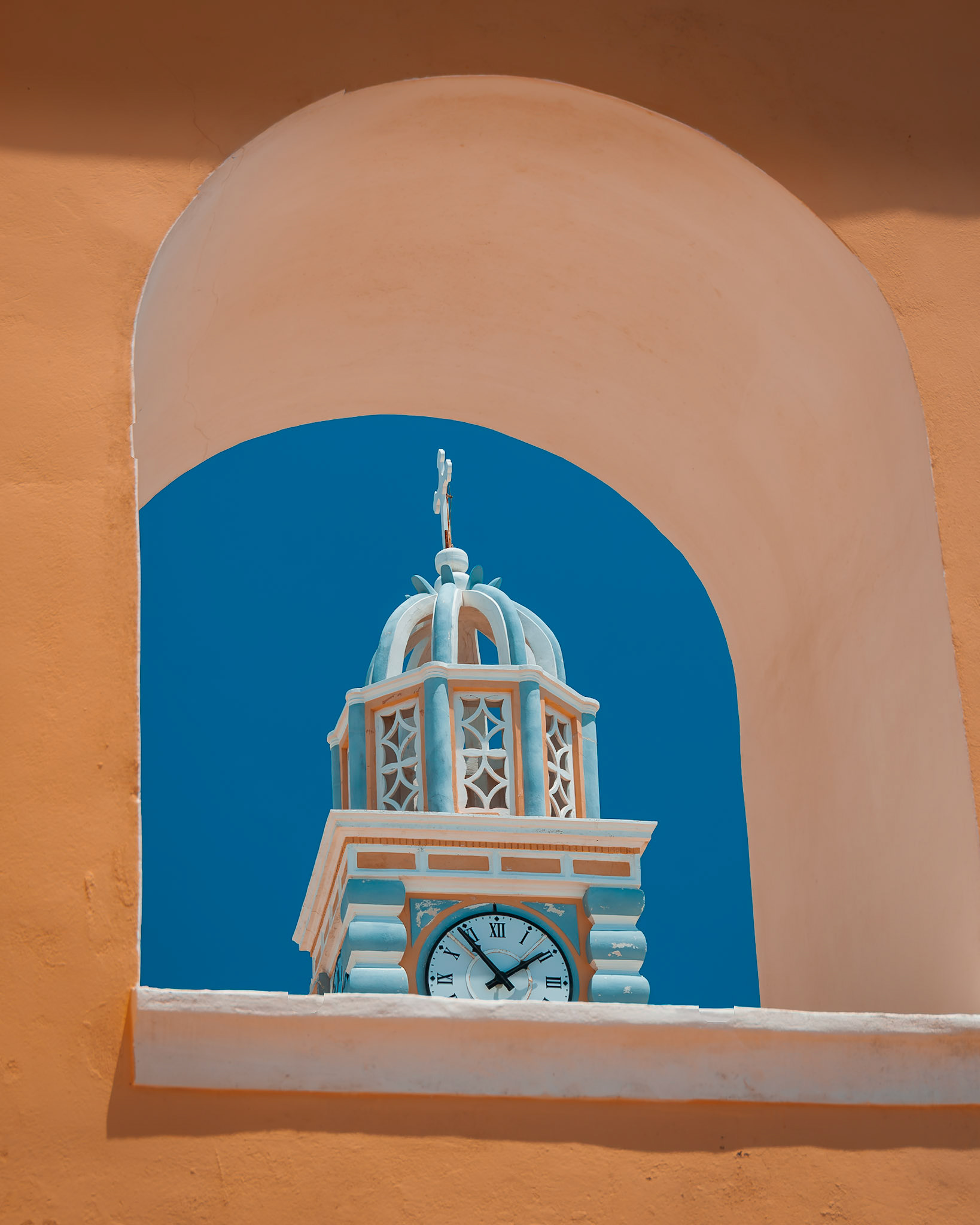 The colorful architecture captures both moment and monument.