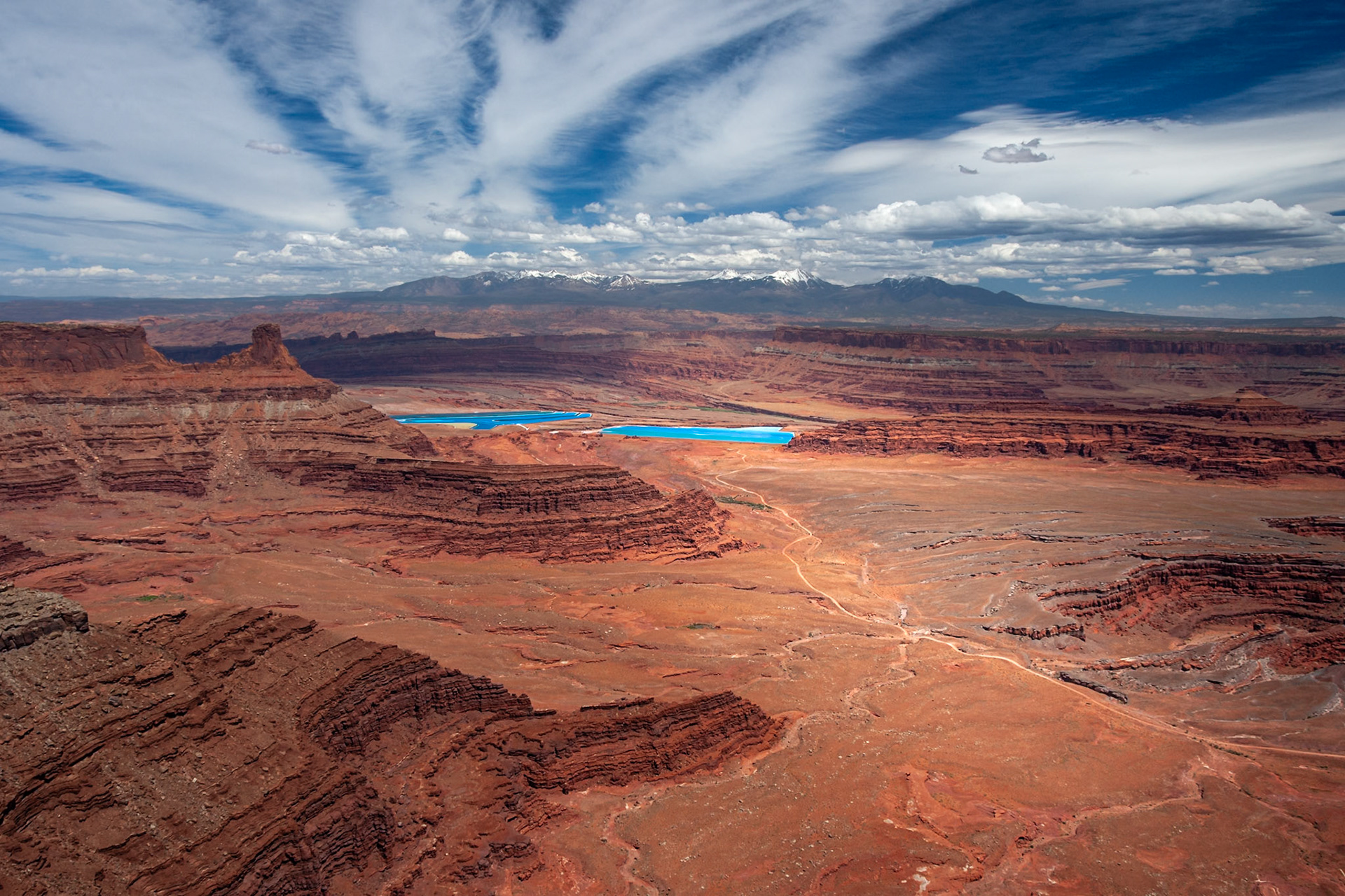 Meandering formations etched by time and water across the Colorado Plateau.