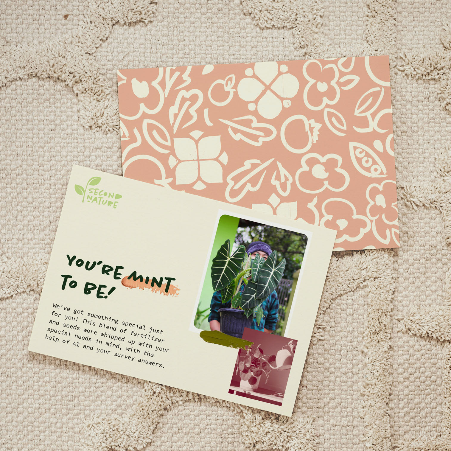 Explanation card and brand pattern