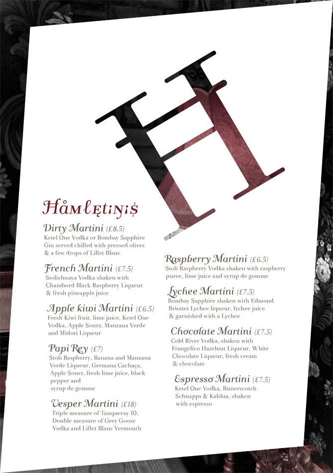 Image of The Hamlet Bar & Restaurant Digital Menu Page 7. This is an image related to a project inside Pedro Rodrigues (Treze413) graphic design portfolio.