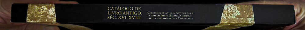 Image of Catálogo de Livro Antigo IPP SDP-BC Spine. This is an image related to a project inside Pedro Rodrigues (Treze413) graphic design portfolio.