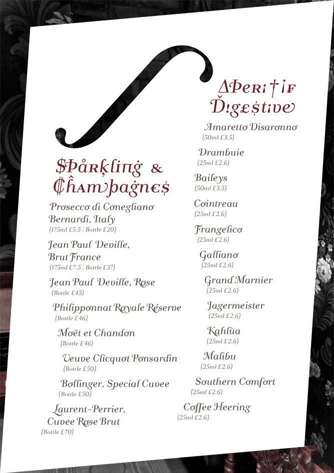 Image of The Hamlet Bar & Restaurant Digital Menu Page 10. This is an image related to a project inside Pedro Rodrigues (Treze413) graphic design portfolio.