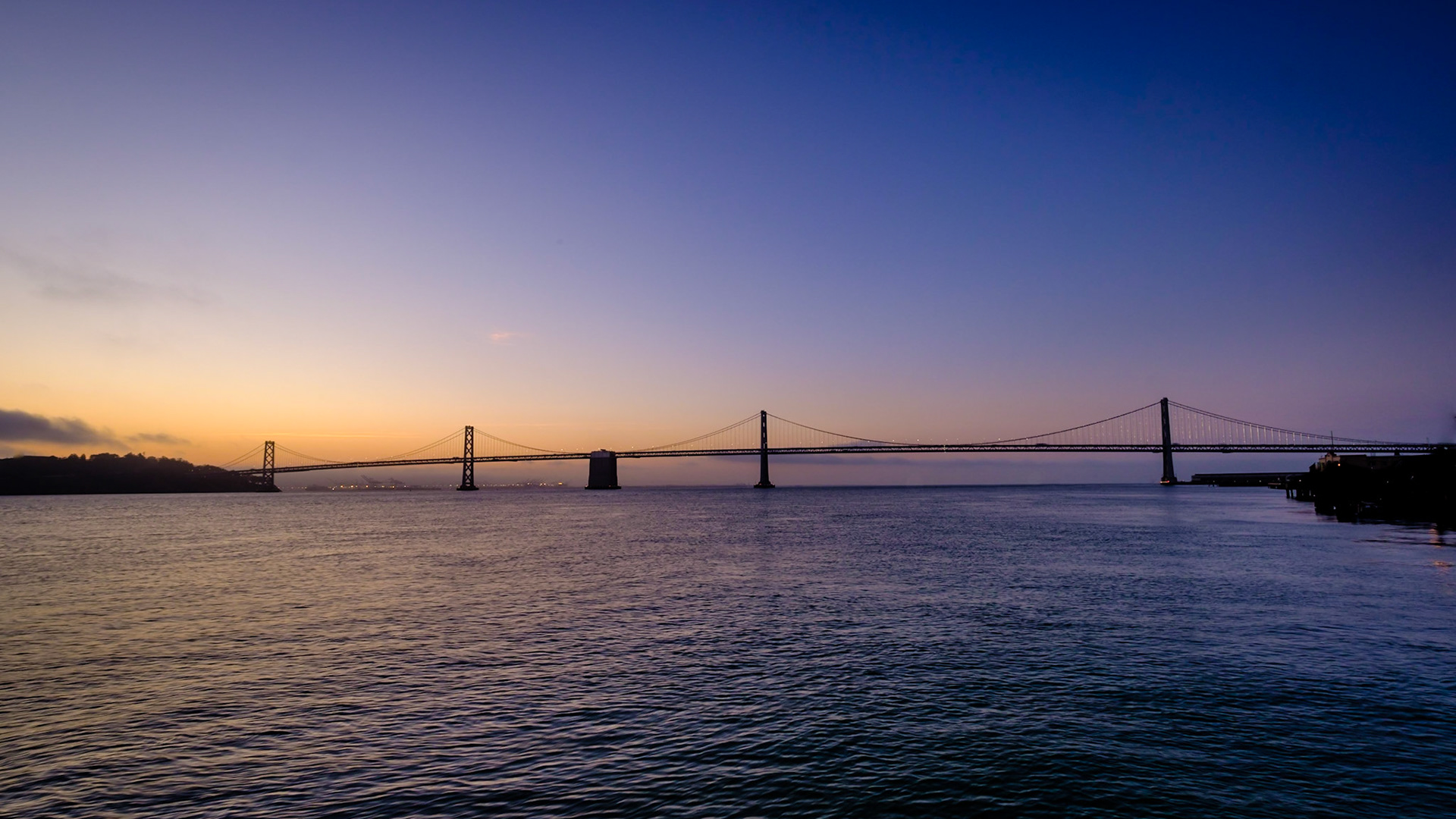 From Pier 7 it is a great view over Bay Bridge.
