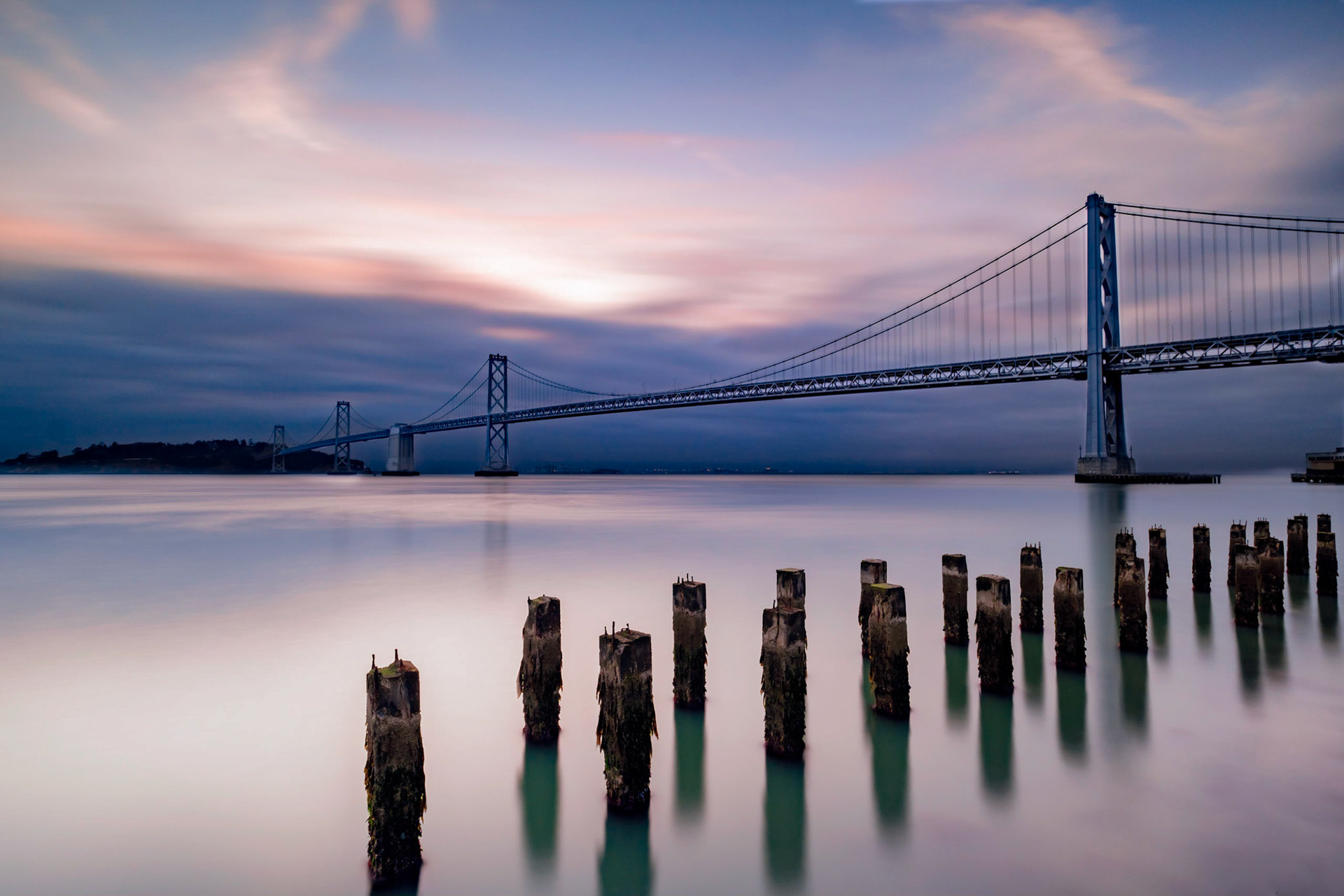 Bay bridge during the day