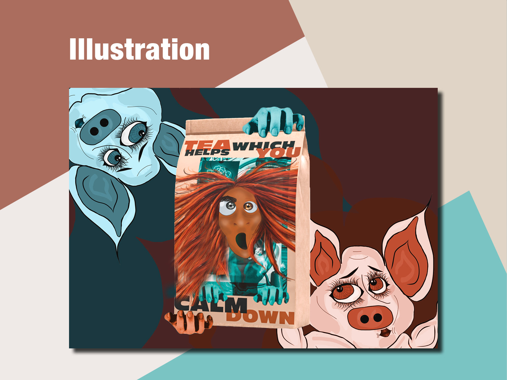 Illustration for label design created in Photoshop, Illustration and InDesign