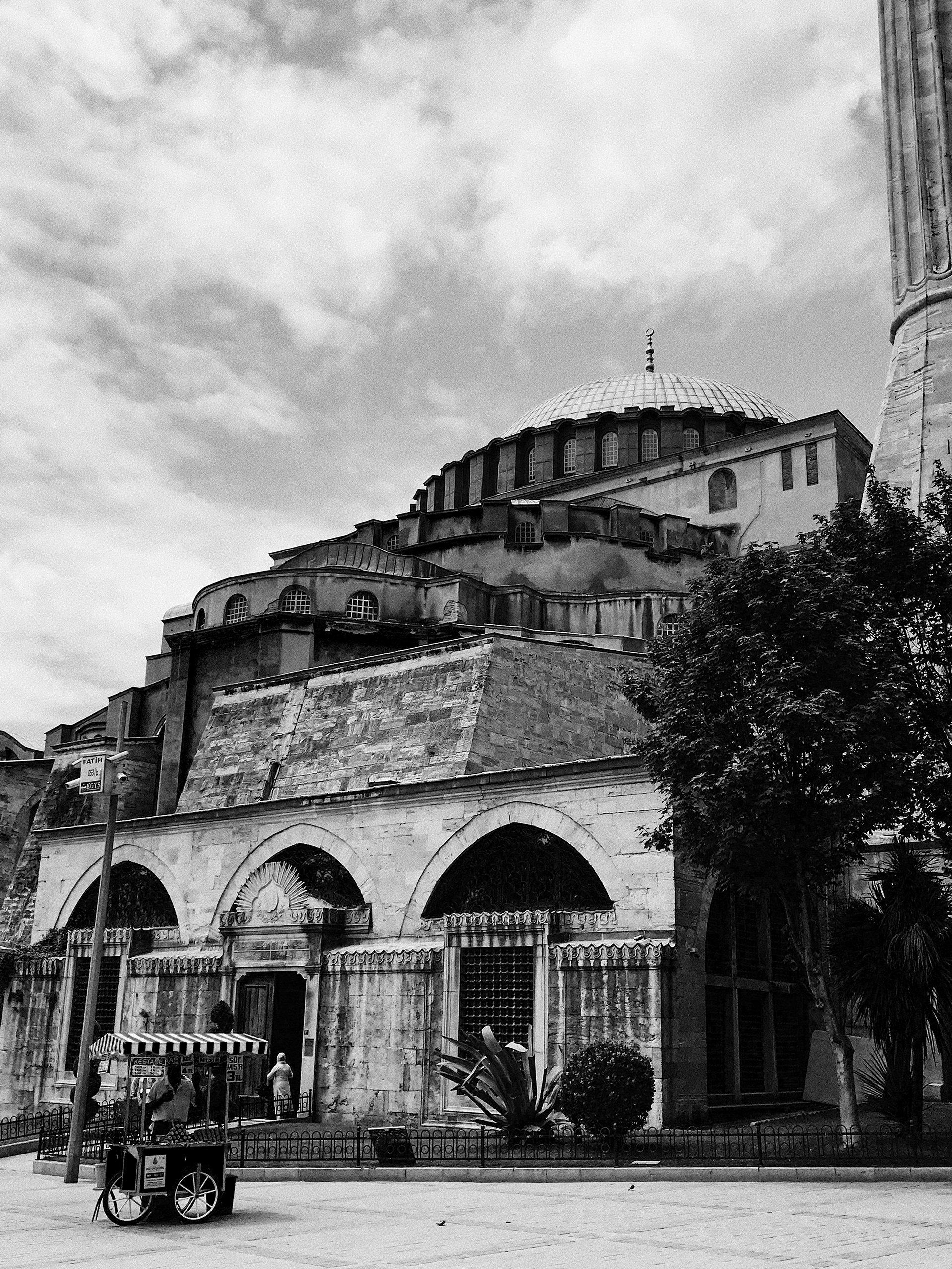 Street photography. Black and white photography. Image captured with Sony a6000 in Istanbul, Turkey. 