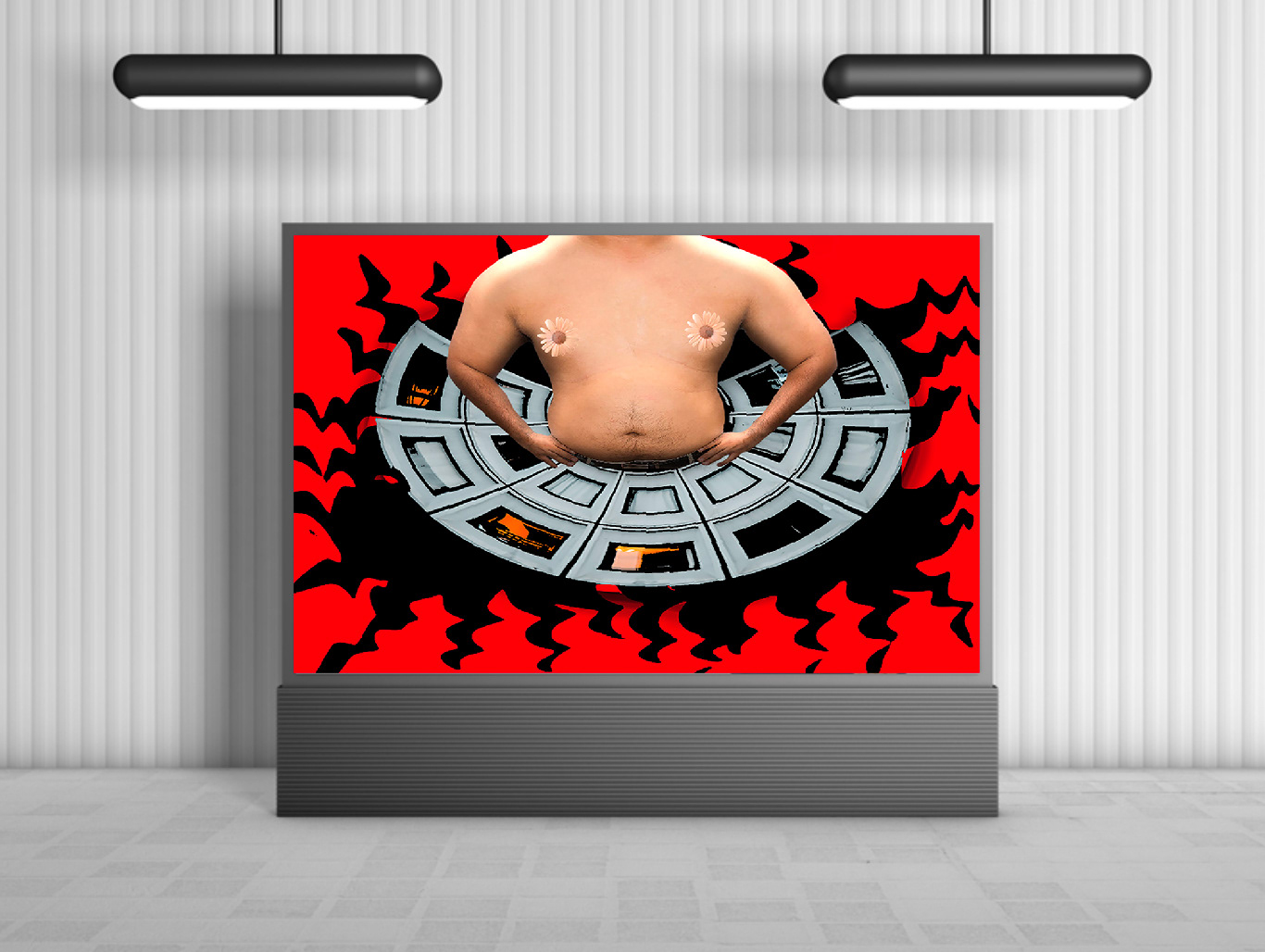 Graphic design poster mockup billboard