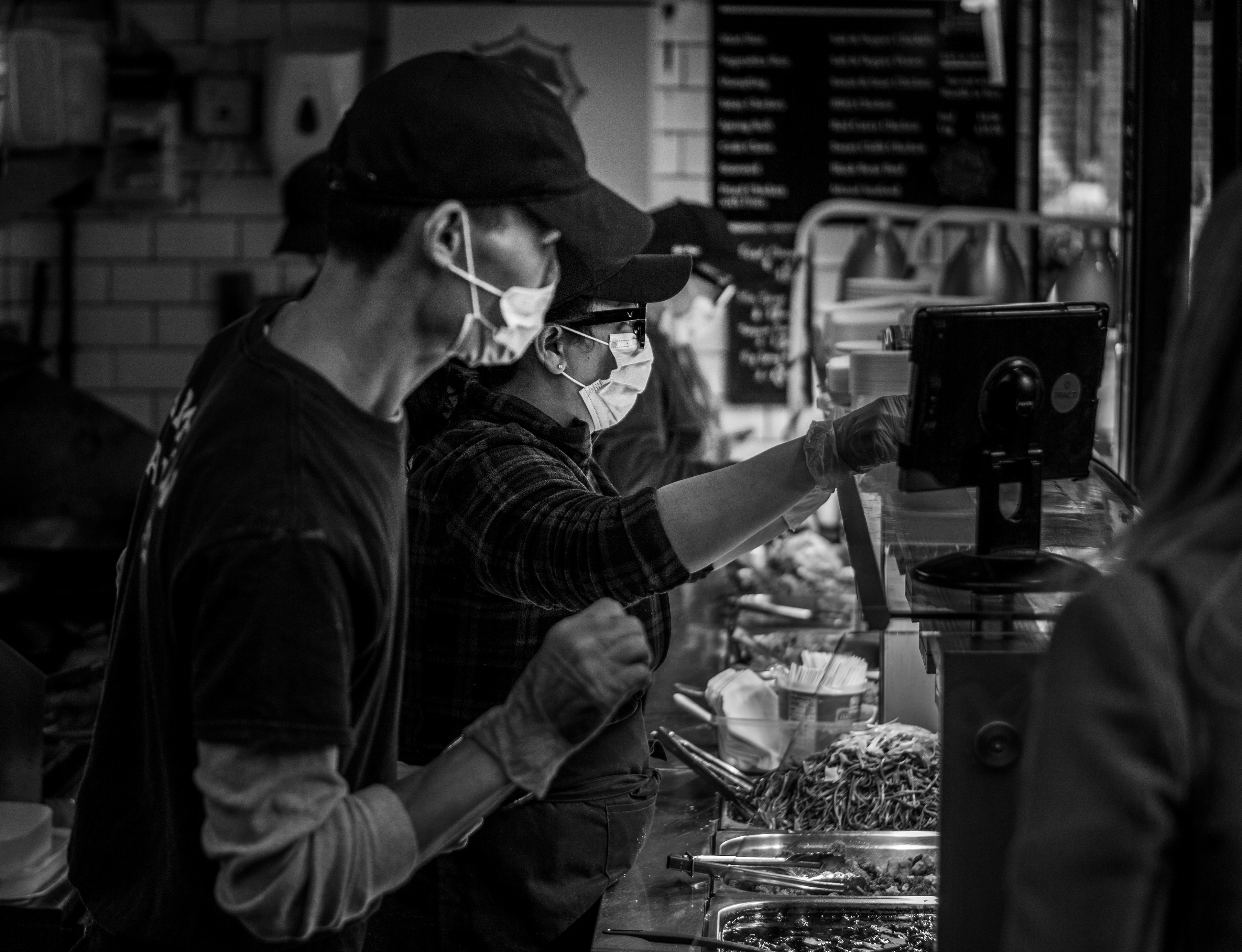 London street photography, documentary photography during coronavirus global pandemic. China town black and white photography