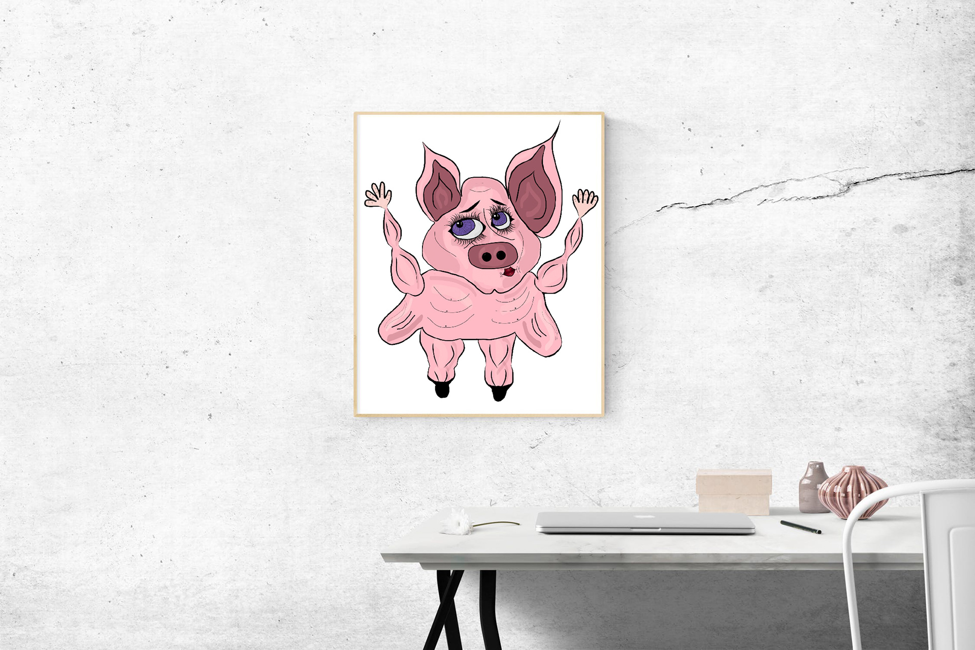 illustration made with graphic tablet and photoshop to create this character design